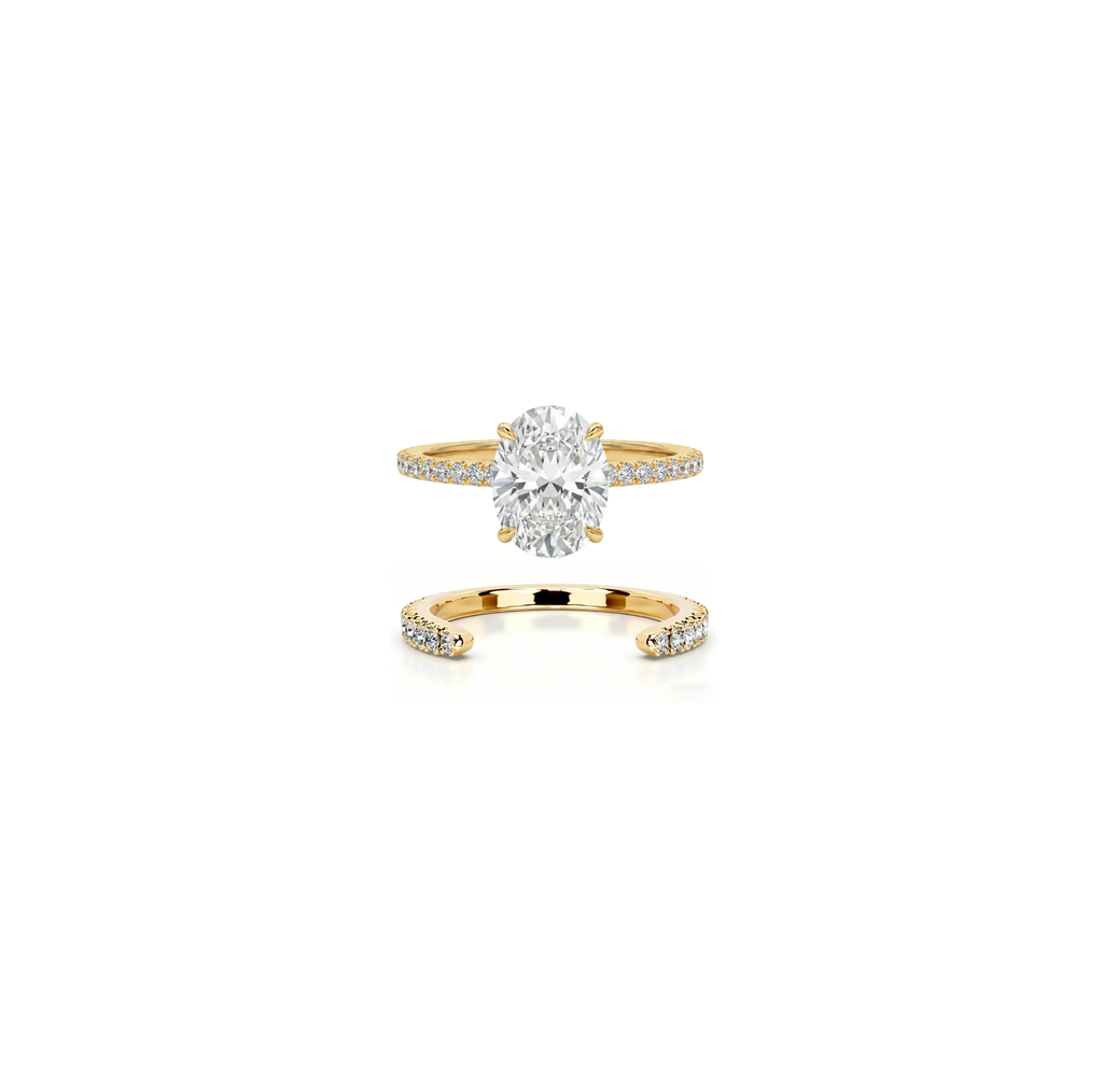 2ct Oval Stackable Ring Set (2-Piece)