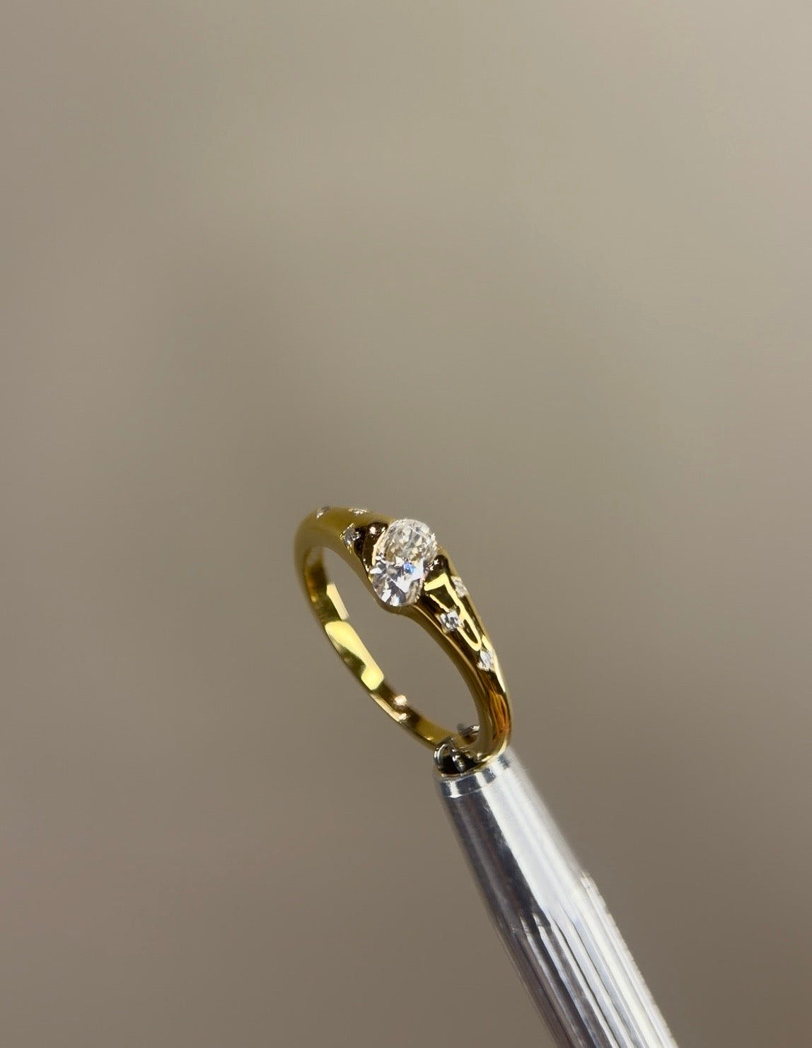 0.5ct Oval Star Ring