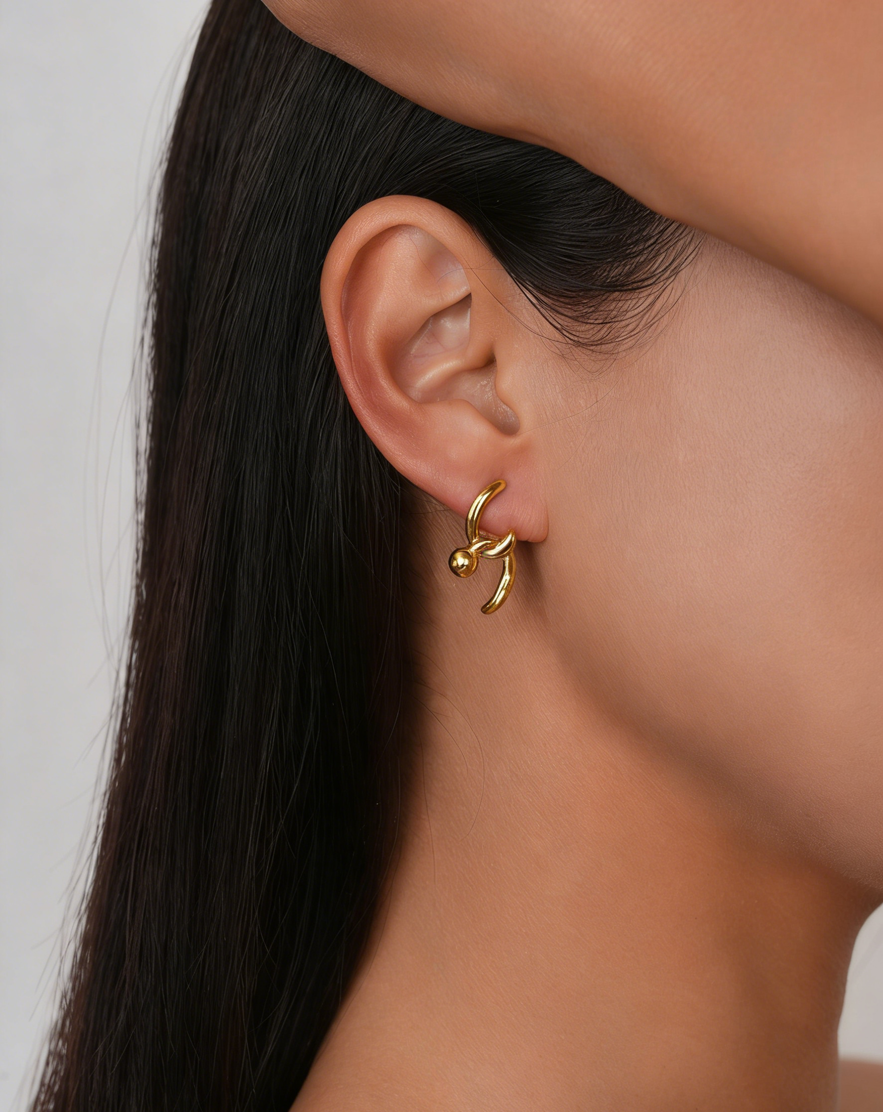 Gold Twist Earrings