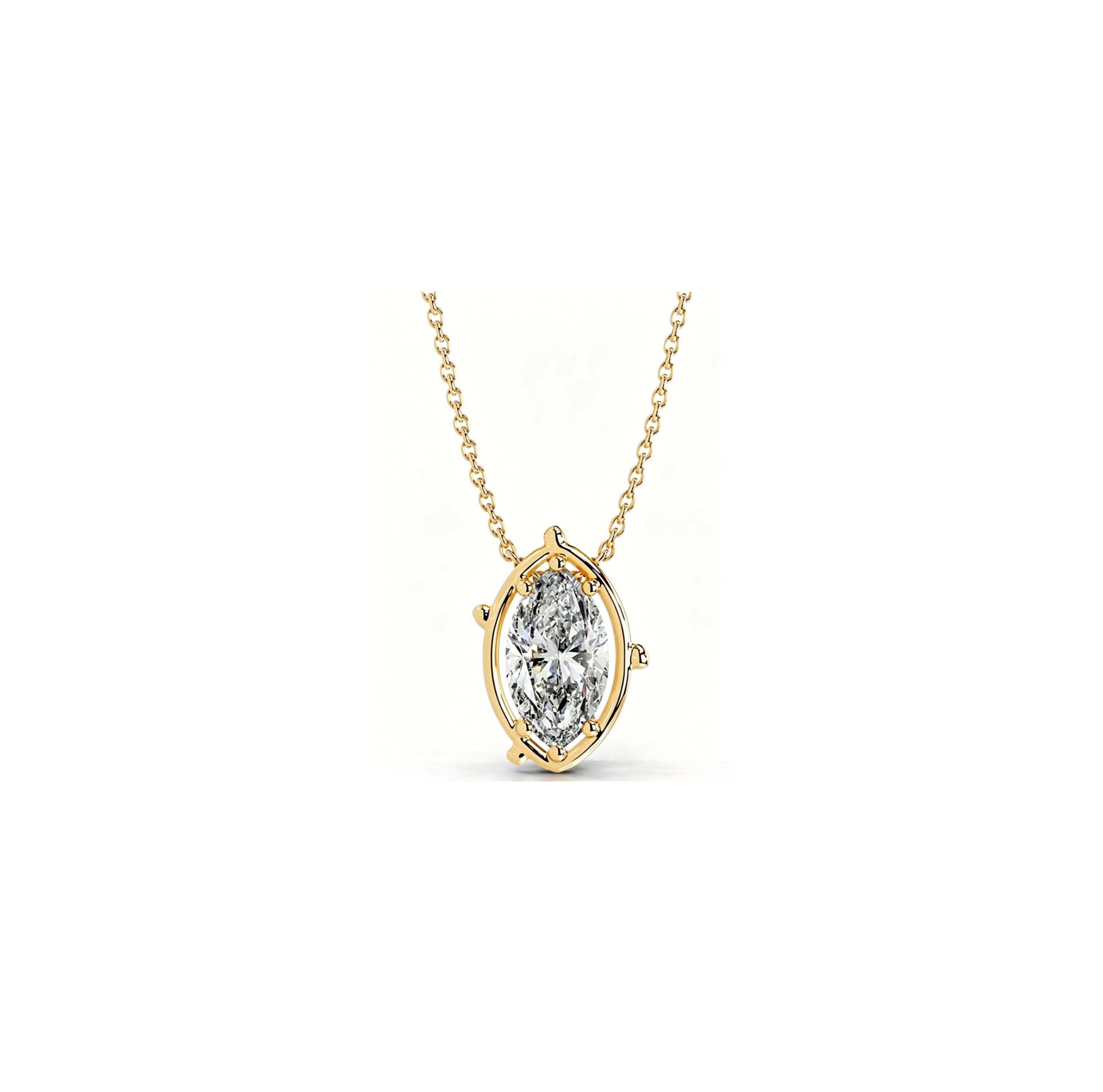 Radiant Marquise Pendant Necklace