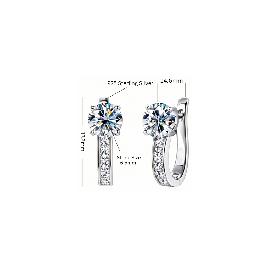 Radiant Drop Diamond Earrings
