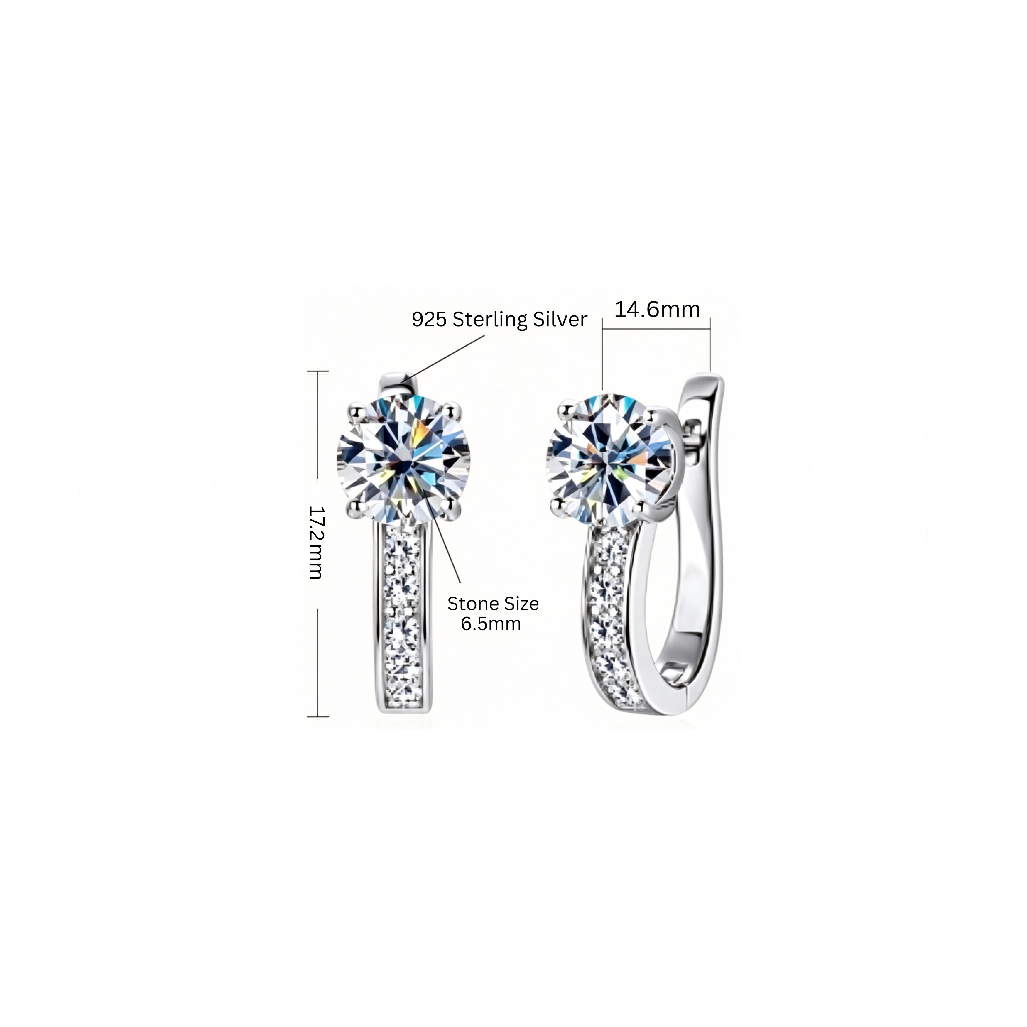 Radiant Drop Diamond Earrings
