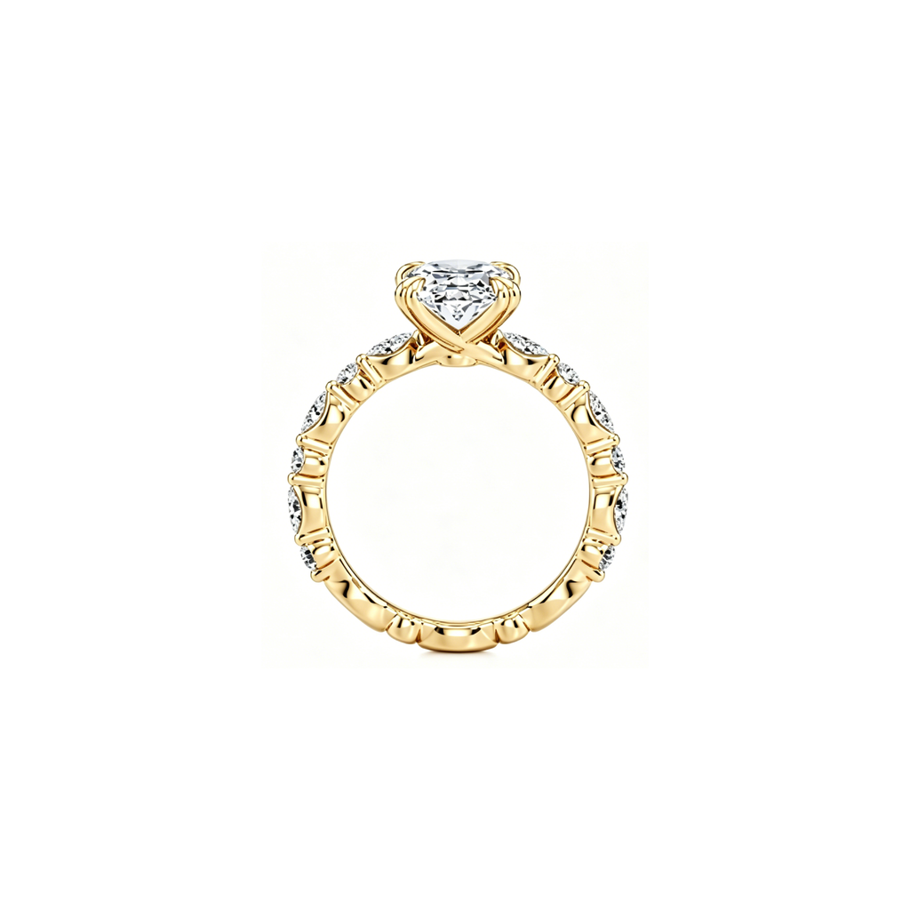 1ct Golden Petal Ring