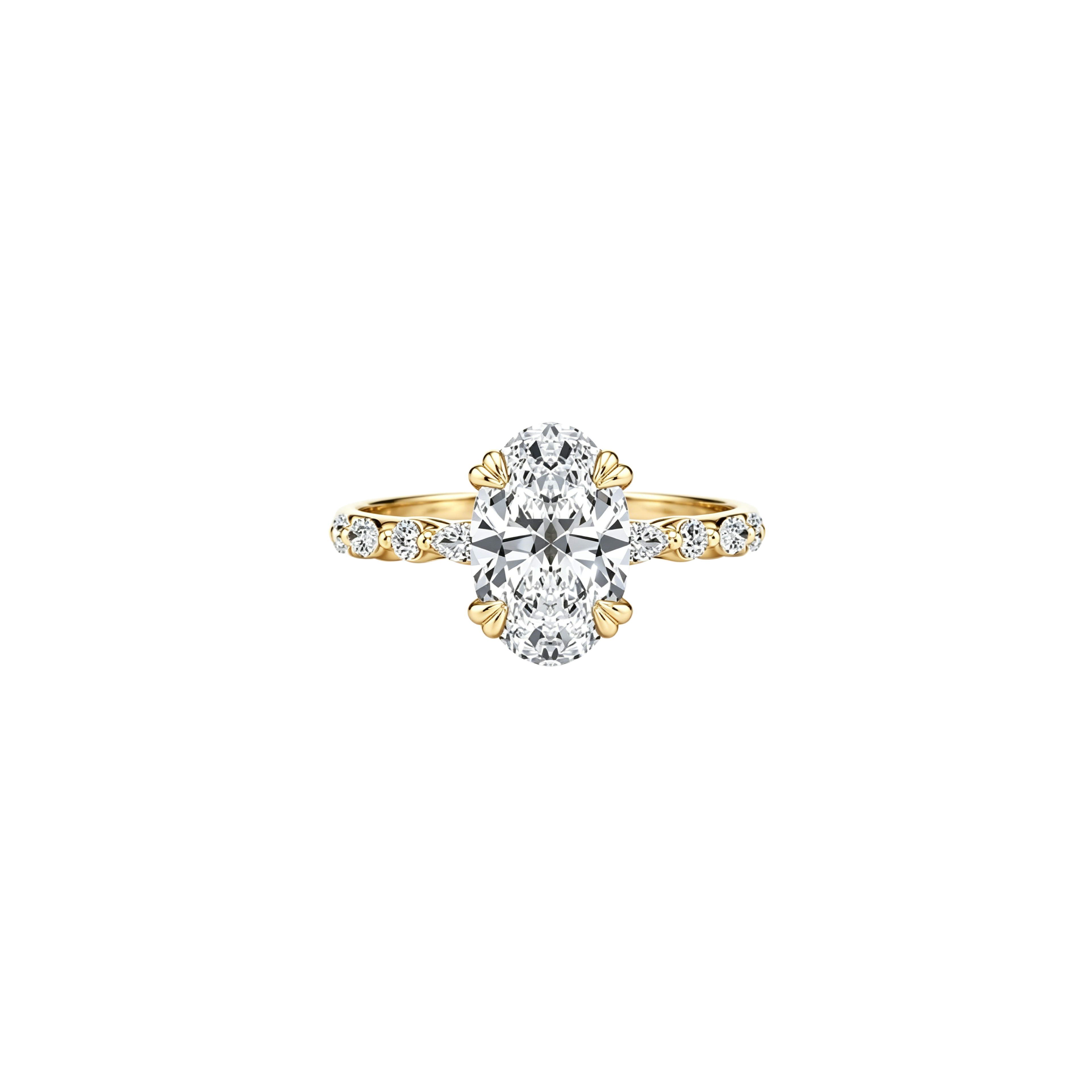 1ct Golden Petal Ring