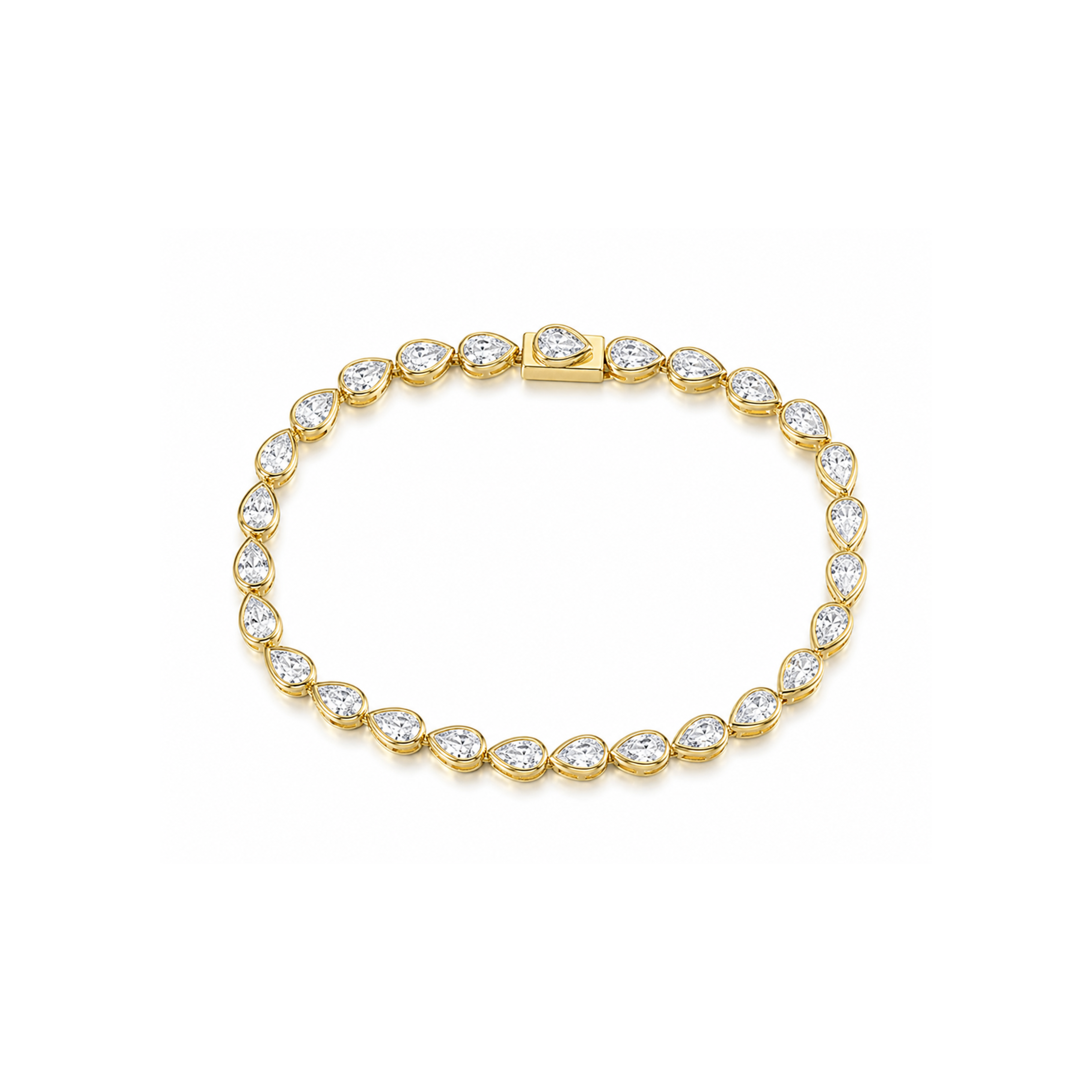 Eternal Amour Pear Tennis Bracelet