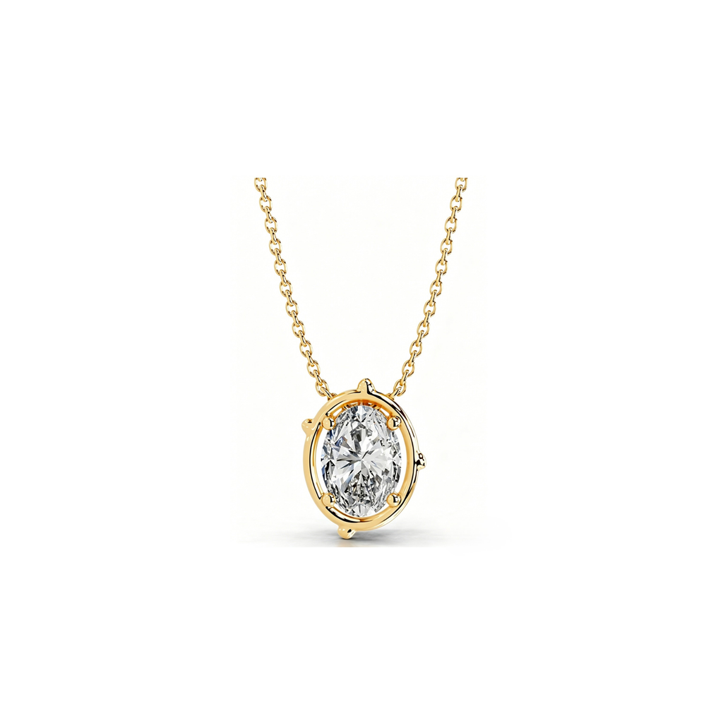 Radiant Oval Pendant Necklace