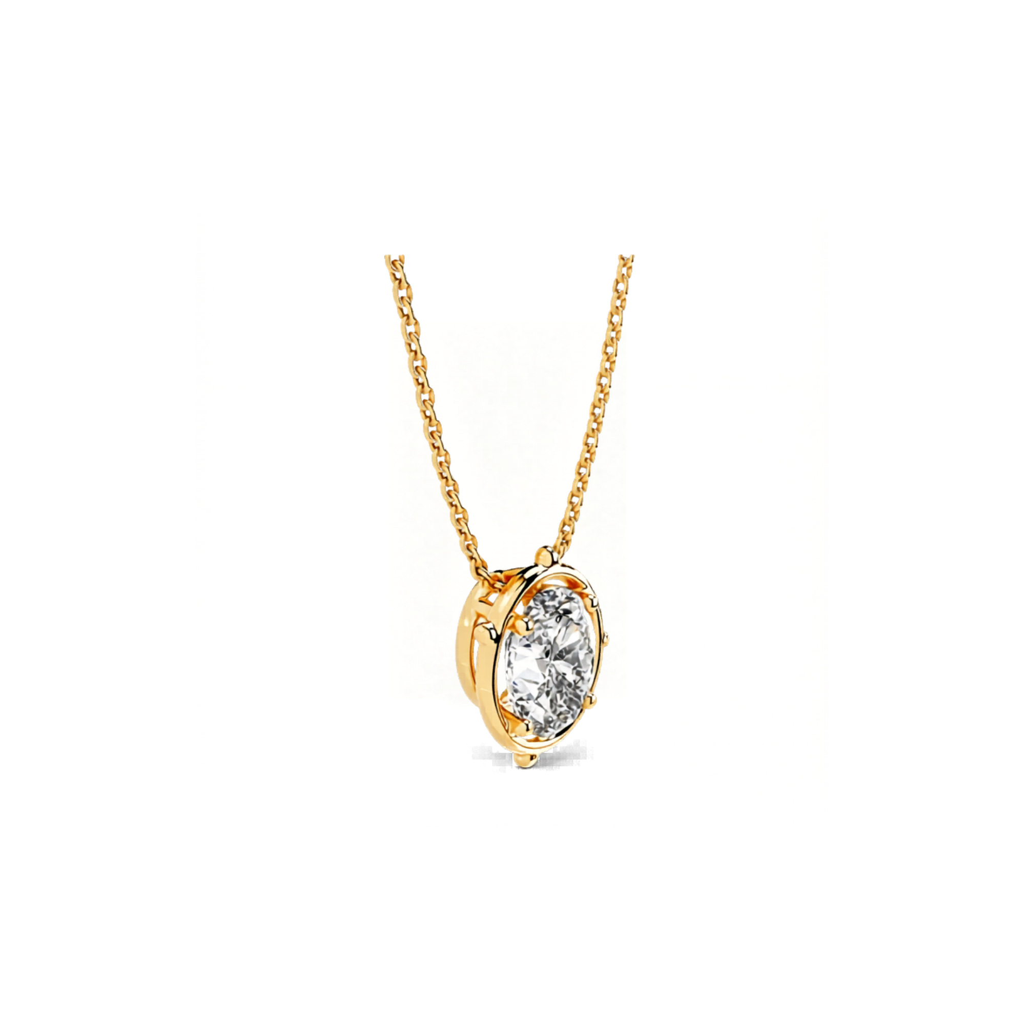 Radiant Oval Pendant Necklace