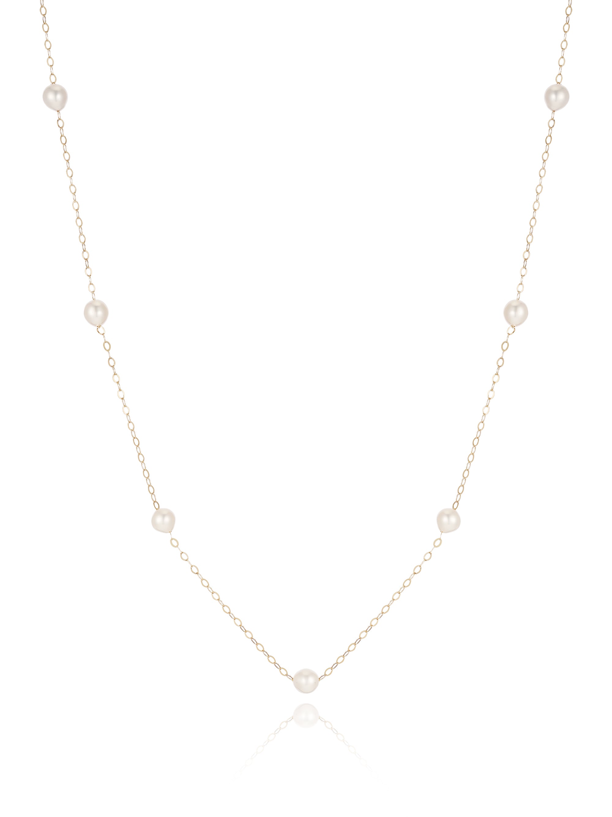 14K Gold Filled Tiny Pearl Necklace