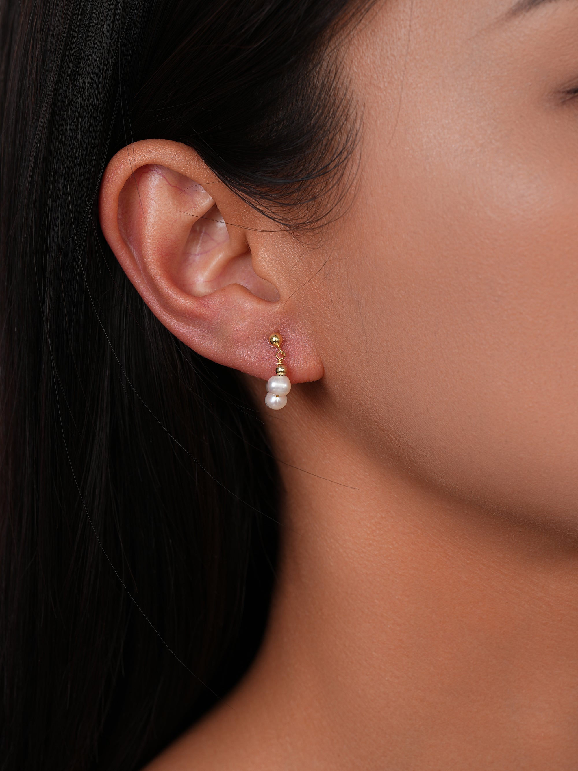 Freshwater Pearl Hoop Earrings
