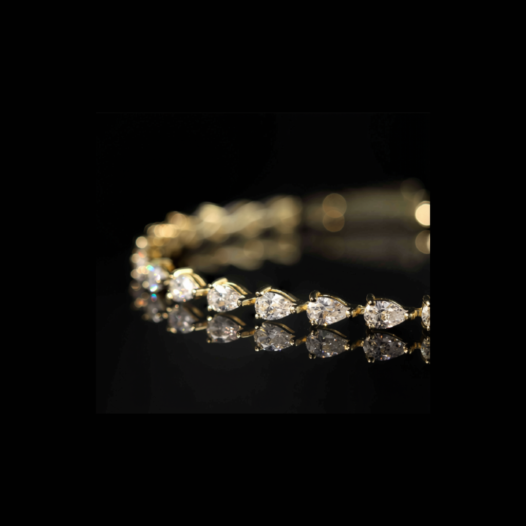 Linear Luxe Pear-cut Bracelet