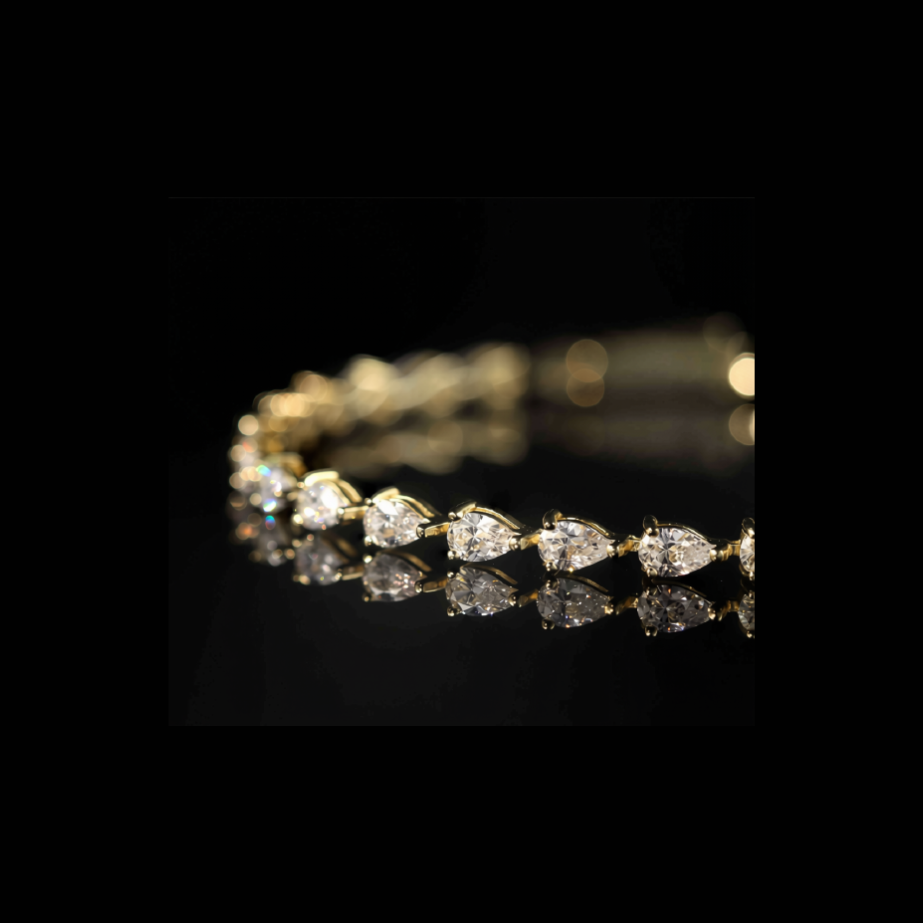 Linear Luxe Pear-cut Bracelet
