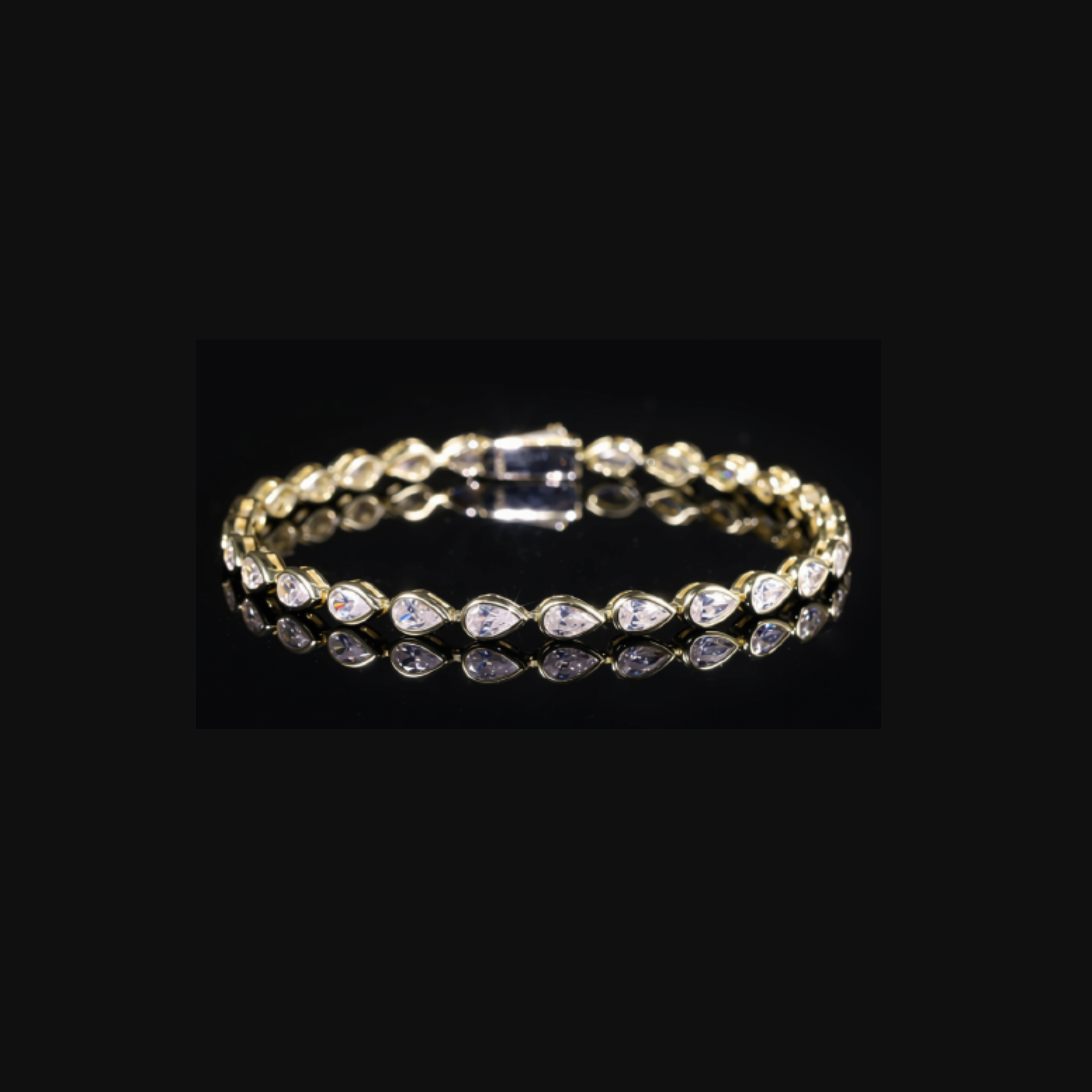 Eternal Amour Pear Tennis Bracelet