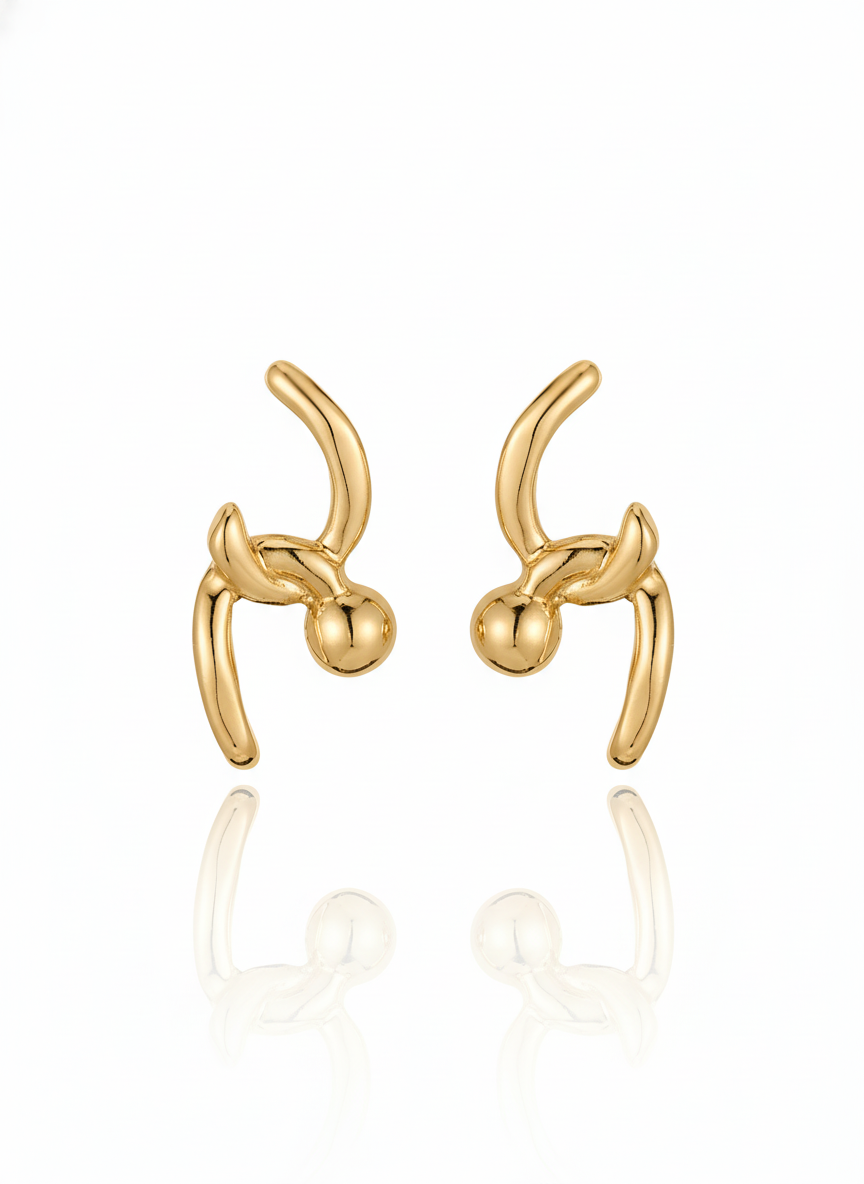 Gold Twist Earrings