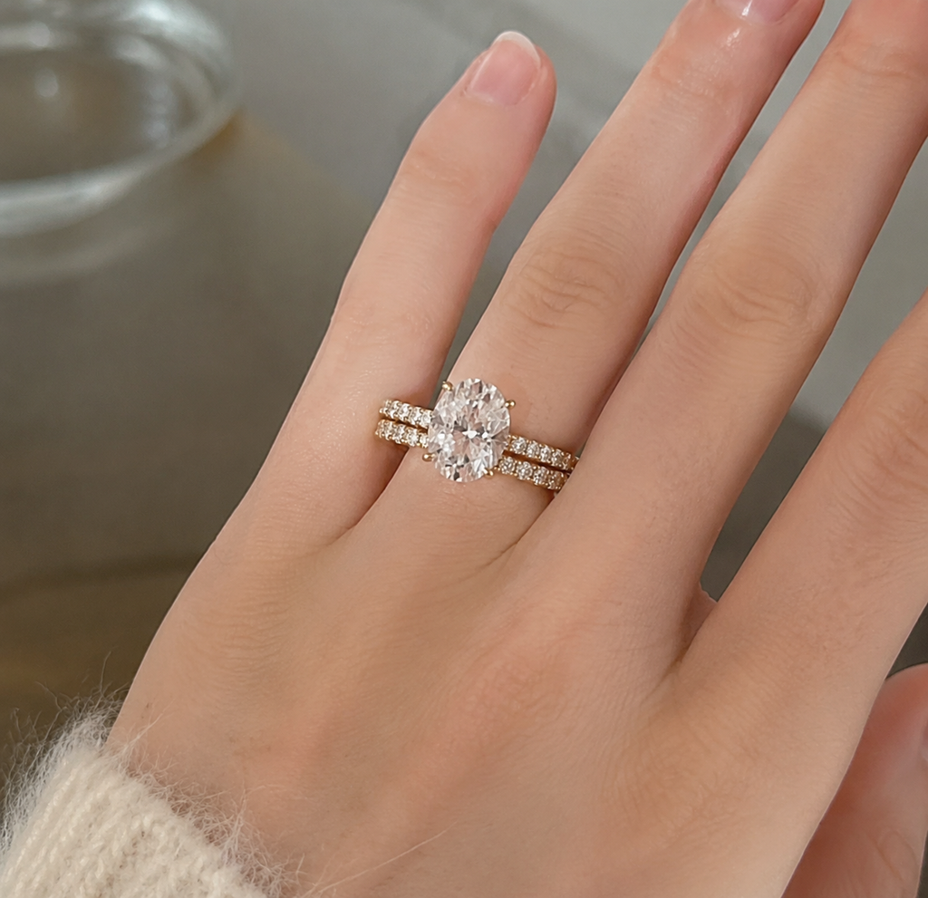 2ct Oval Stackable Ring Set (2-Piece)