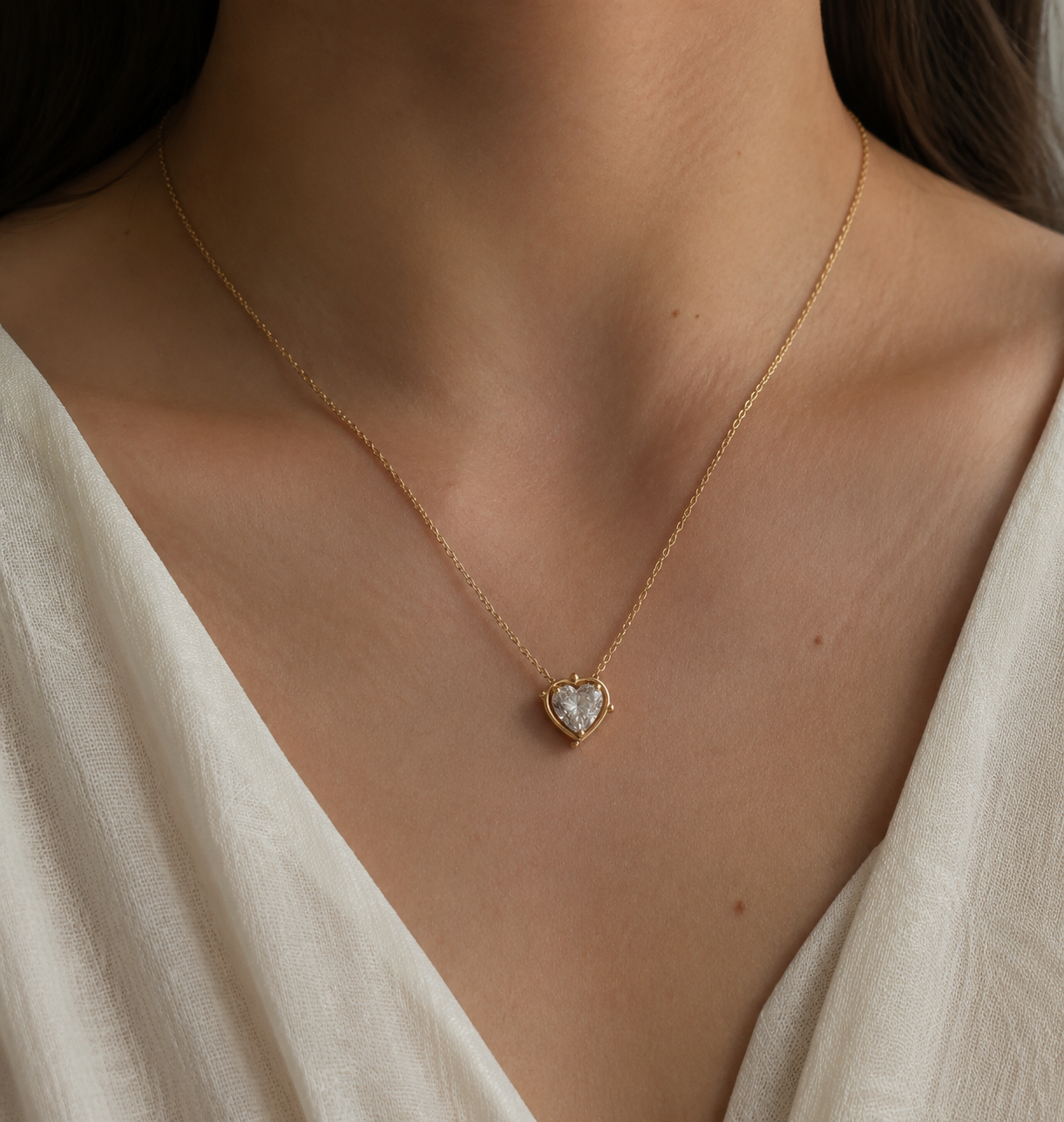 Radiant Heart Pendant Necklace