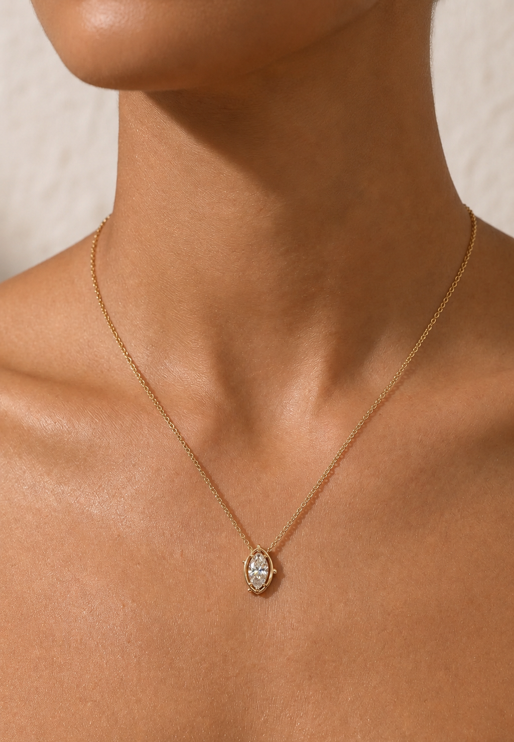 Radiant Marquise Pendant Necklace