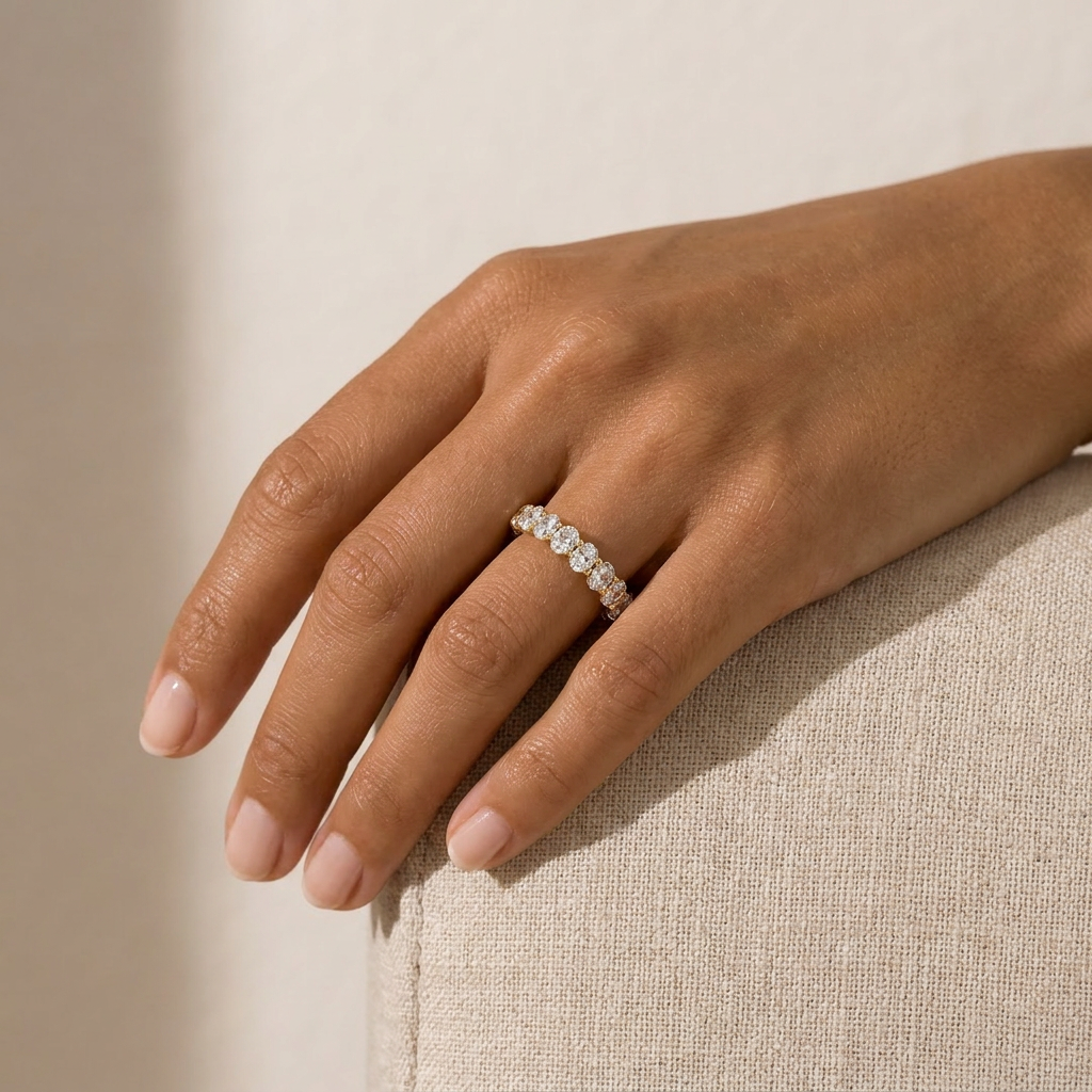 Classic Oval Eternity Band