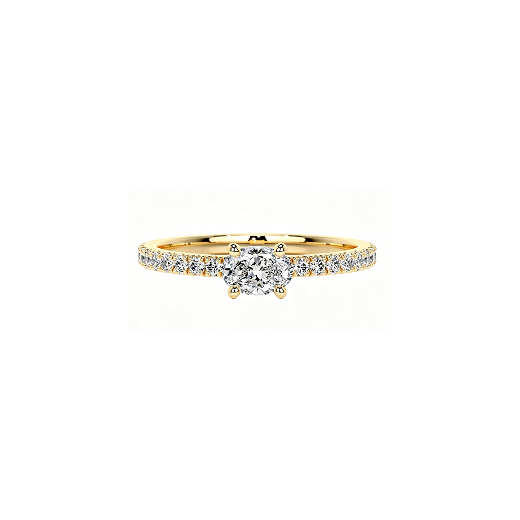 Micro Oval Pavé Ring (0.5ct)