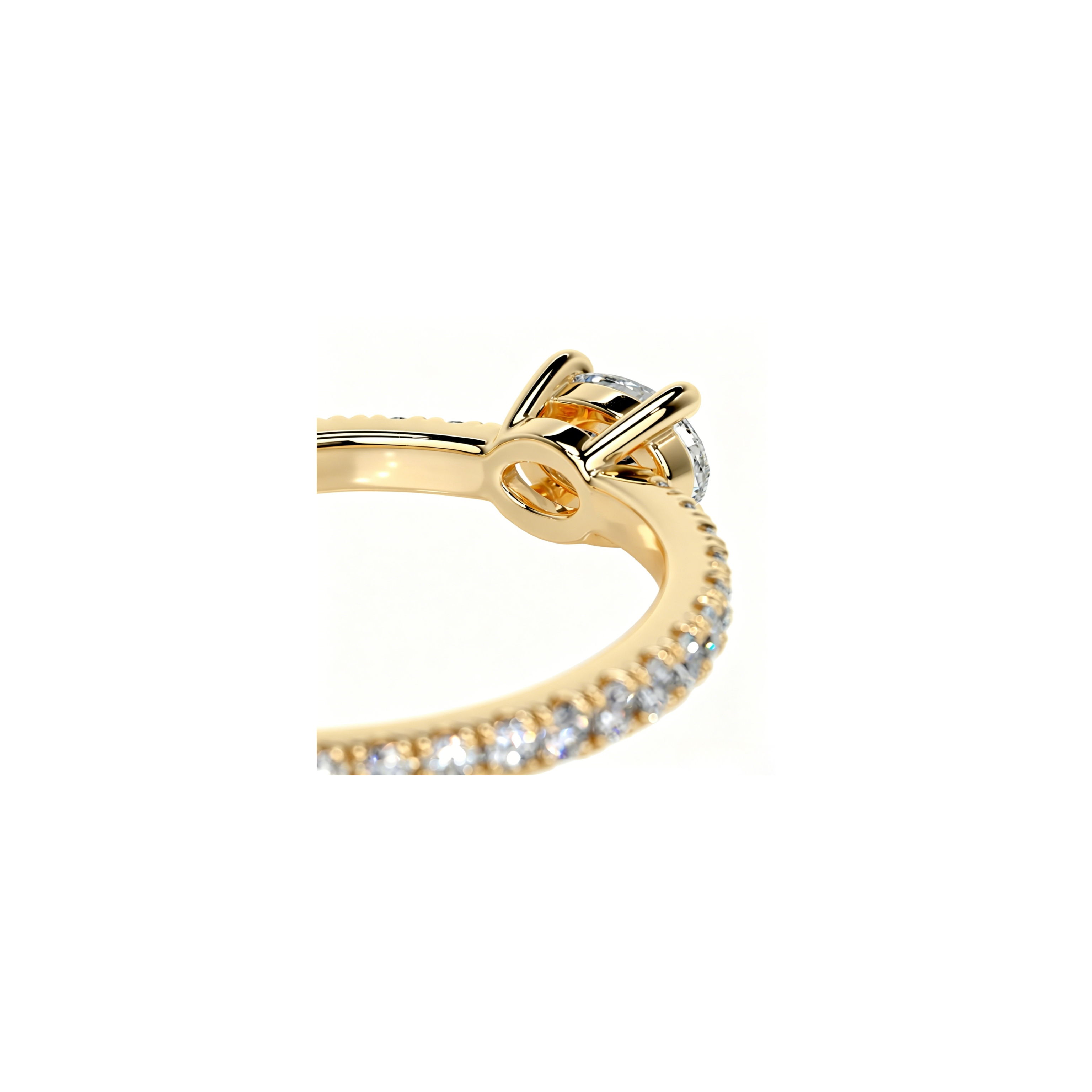 Micro Oval Pavé Ring (0.5ct)