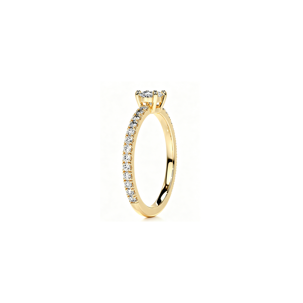 Micro Oval Pavé Ring (0.5ct)