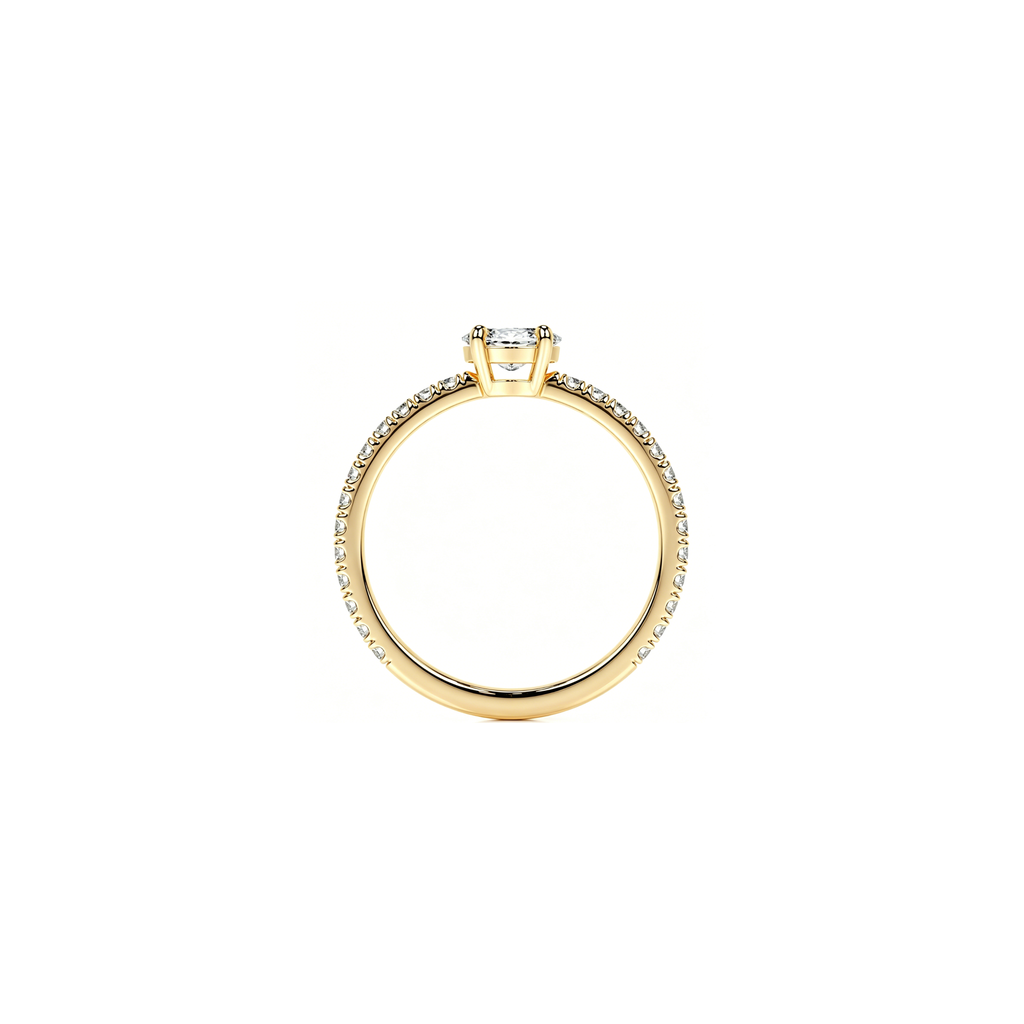 Micro Oval Pavé Ring (0.5ct)