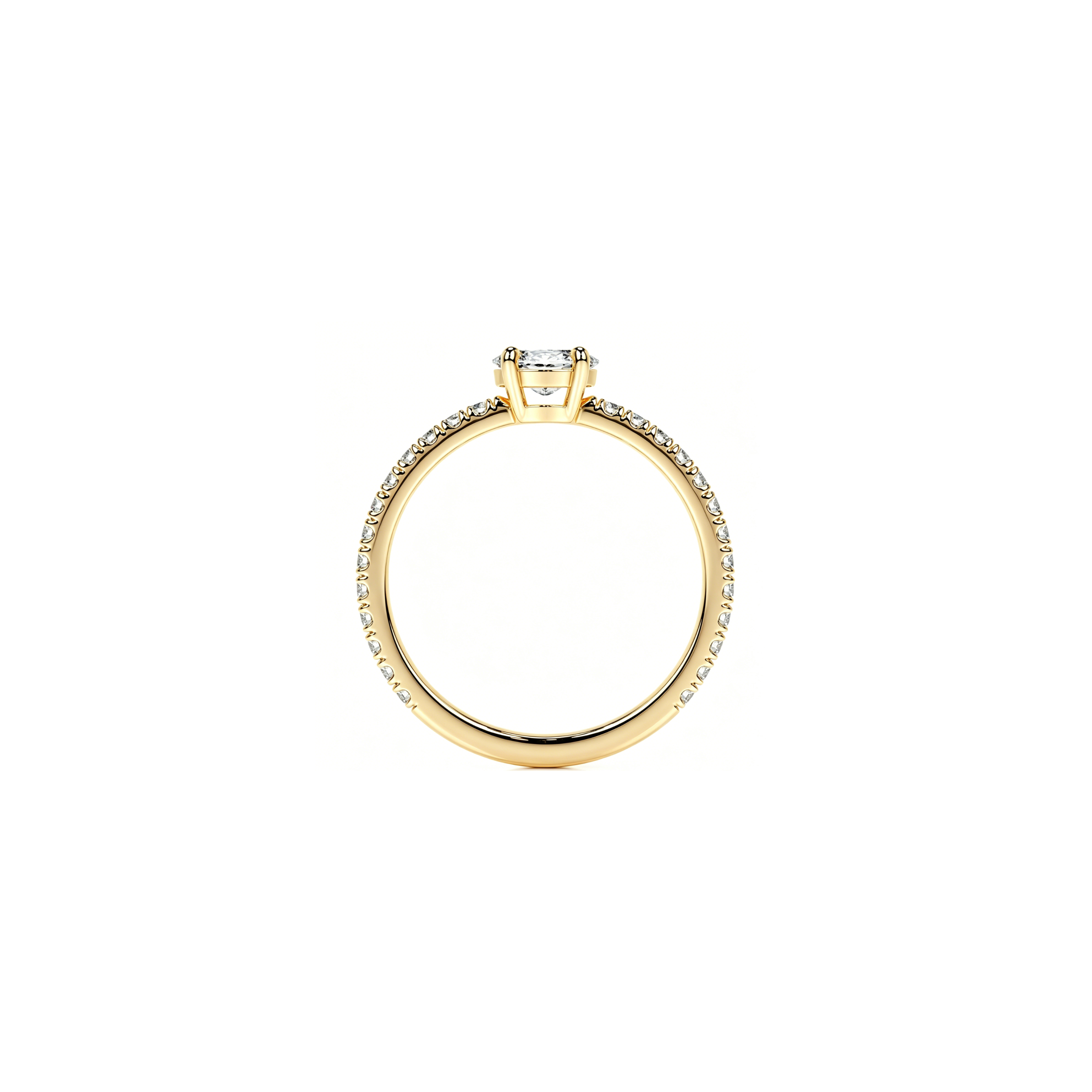 Micro Oval Pavé Ring (0.5ct)