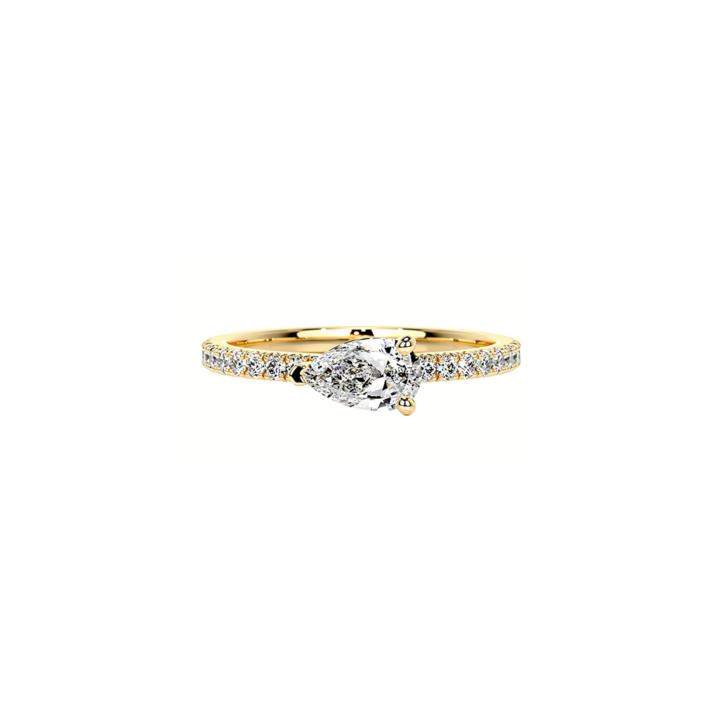Micro Pear Pavé Ring (0.8ct)