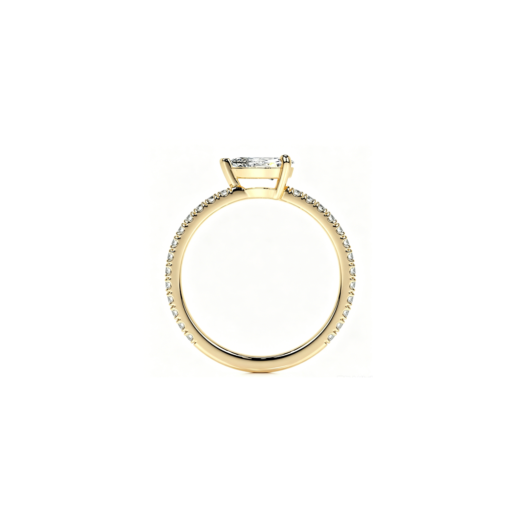 Micro Pear Pavé Ring (0.8ct)