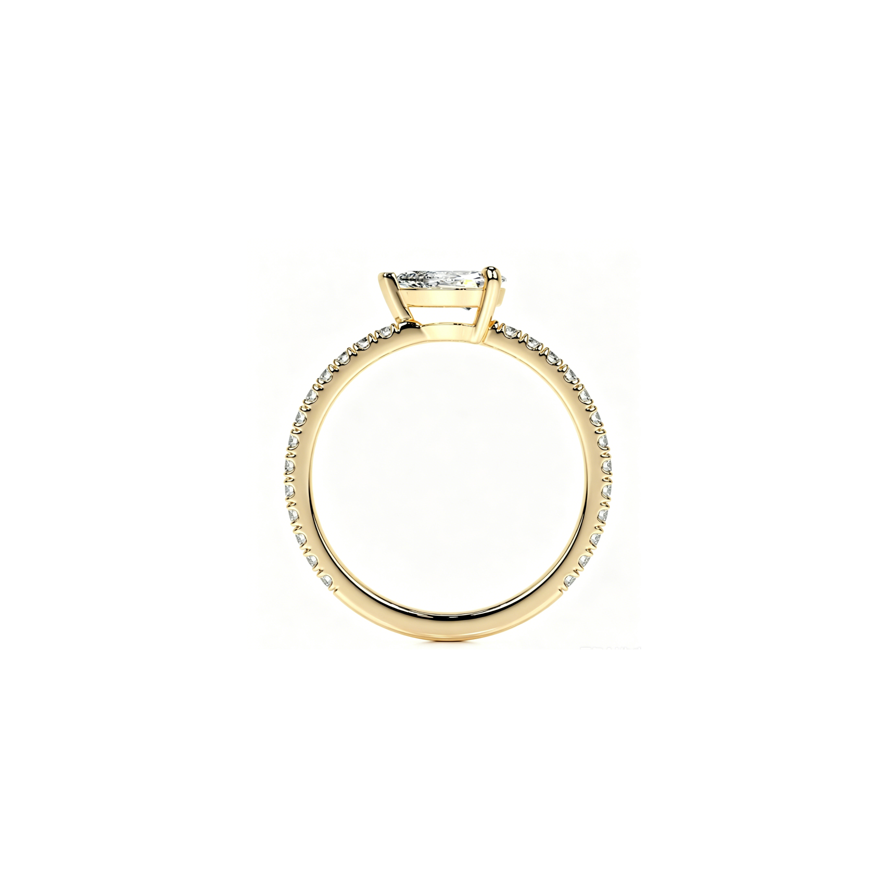Micro Pear Pavé Ring (0.8ct)