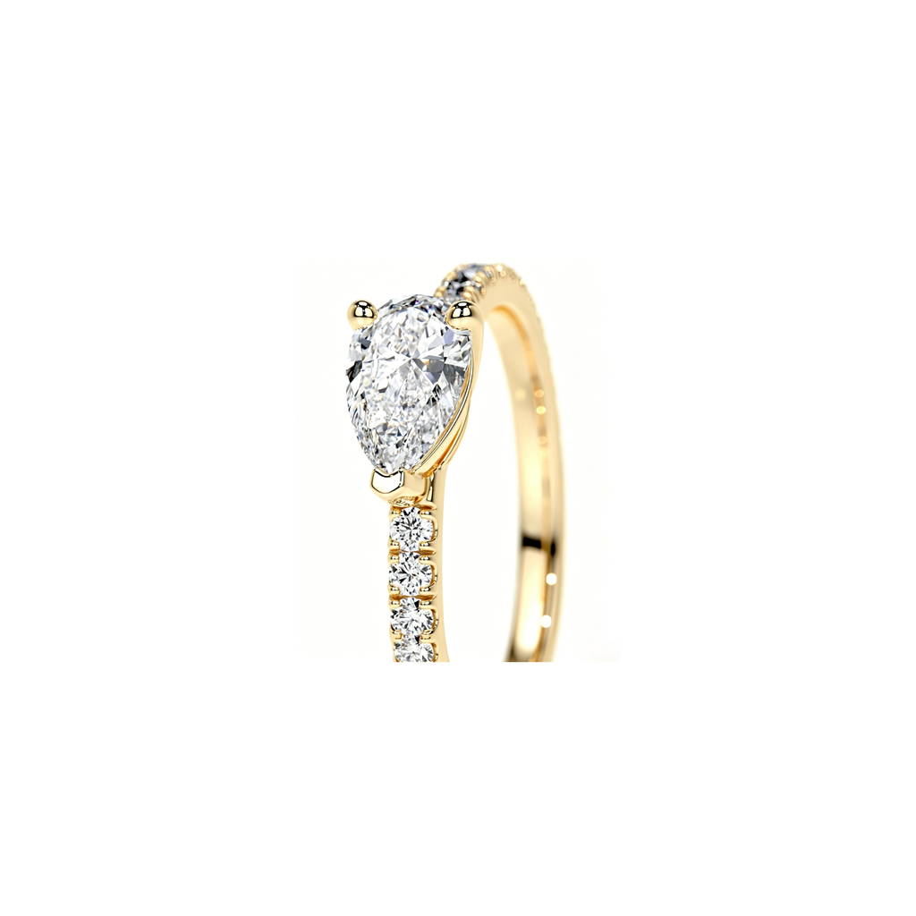 Micro Pear Pavé Ring (0.8ct)