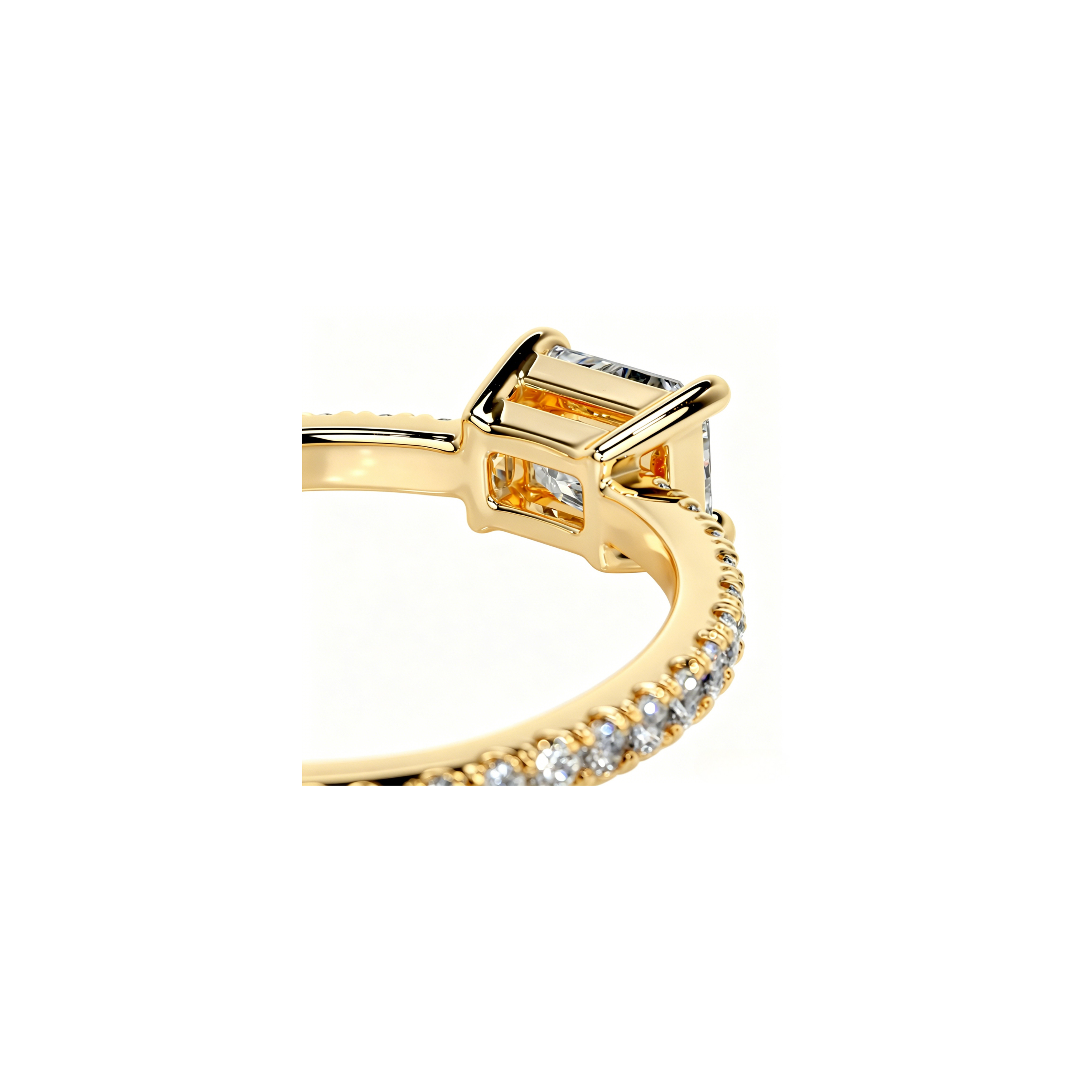 Micro Radiant Pavé Ring (0.8ct)
