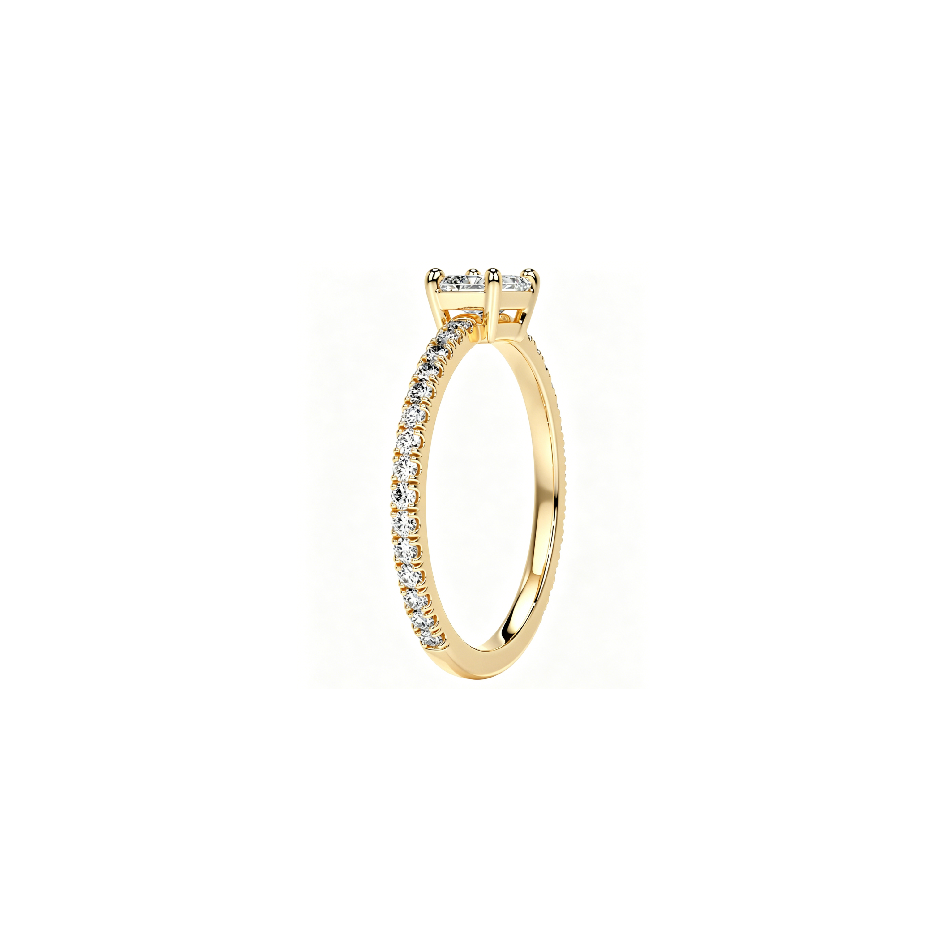 Micro Radiant Pavé Ring (0.8ct)