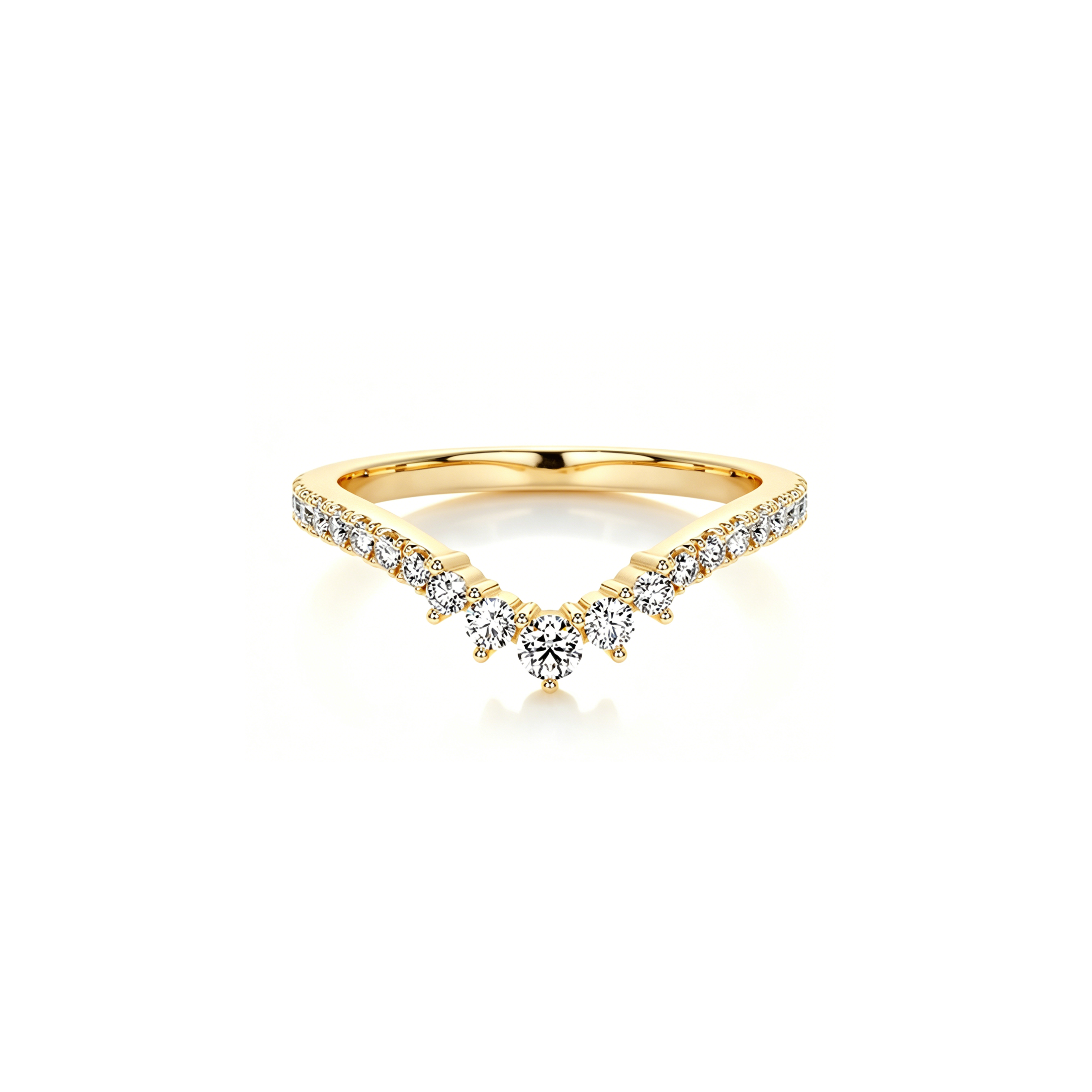 Micro Pavé V Ring