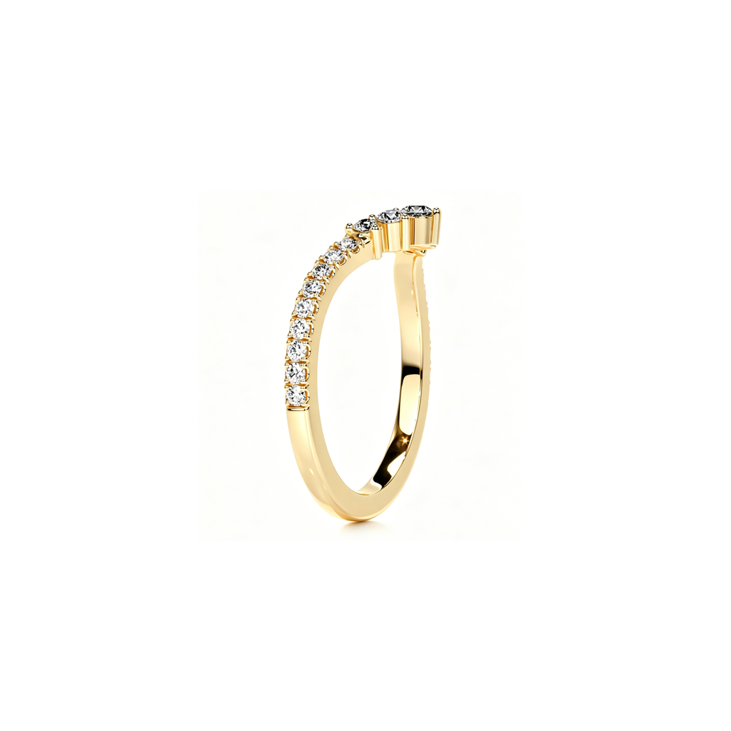 Micro Pavé V Ring