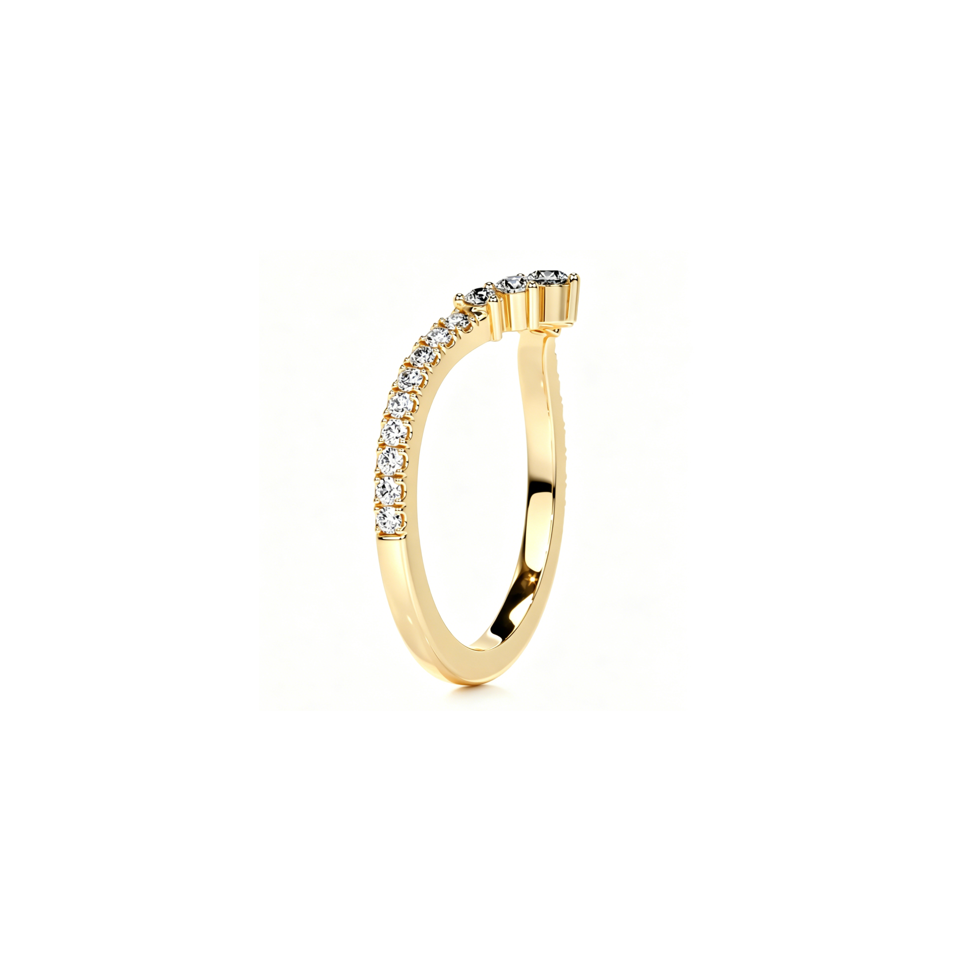 Micro Pavé V Ring