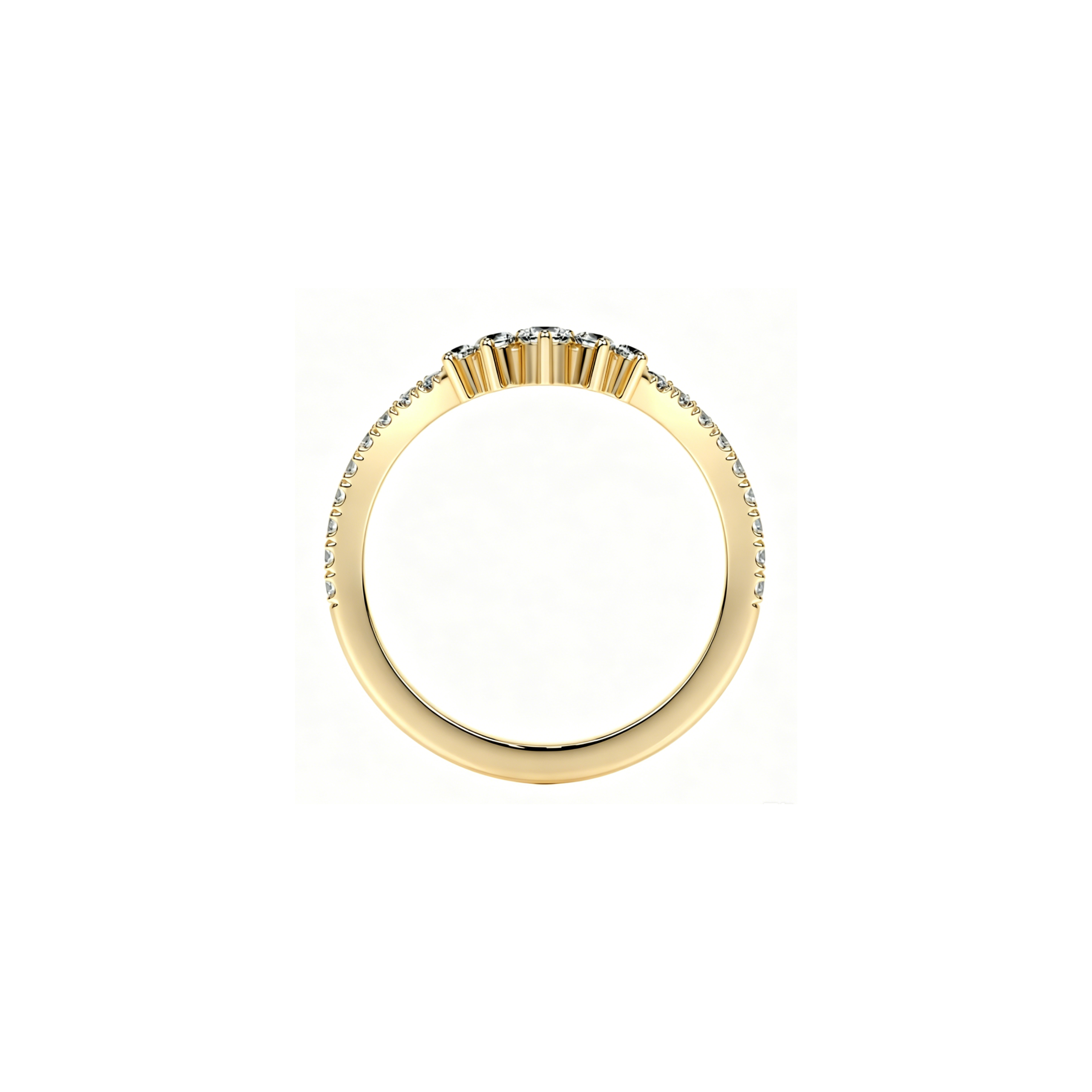 Micro Pavé V Ring