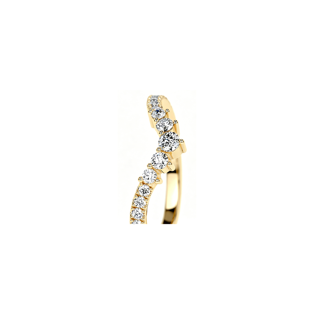 Micro Pavé V Ring