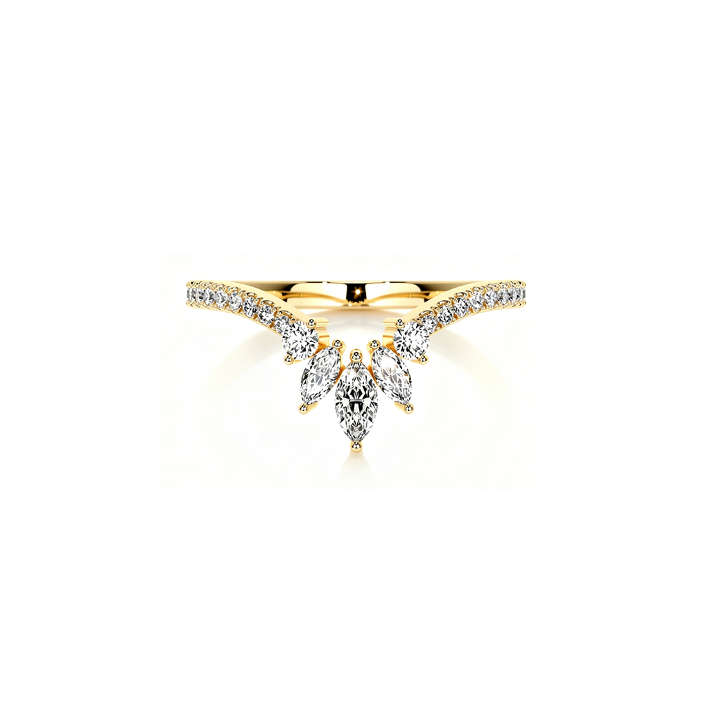 Dazzling Pavé V Ring