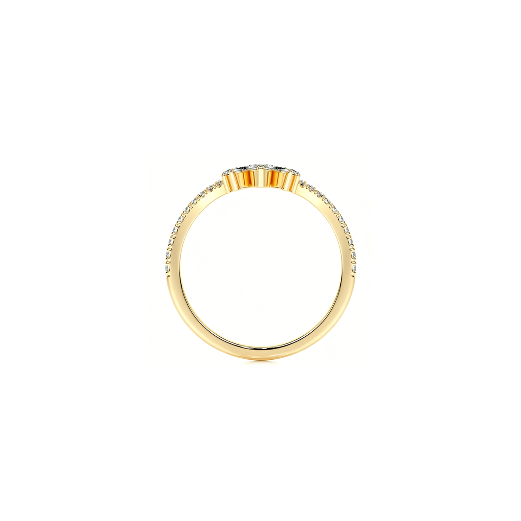 Dazzling Pavé V Ring
