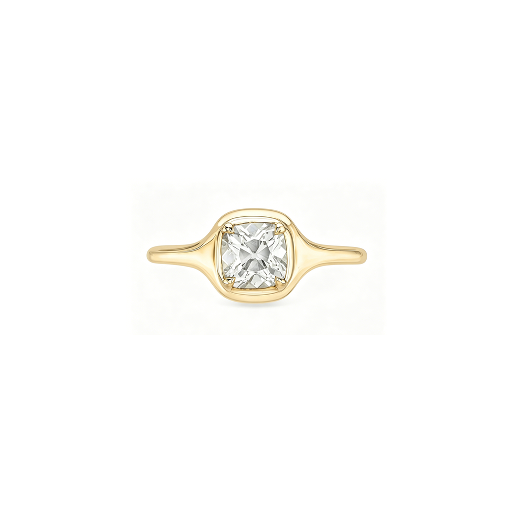 Modern Cushion Bezel Ring (1ct)