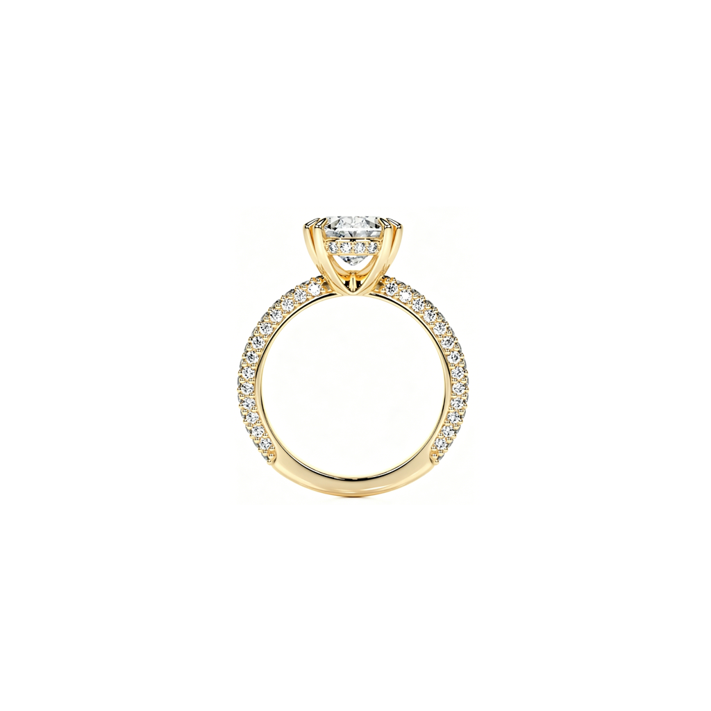 Crystal Crown Halo Ring(2ct)