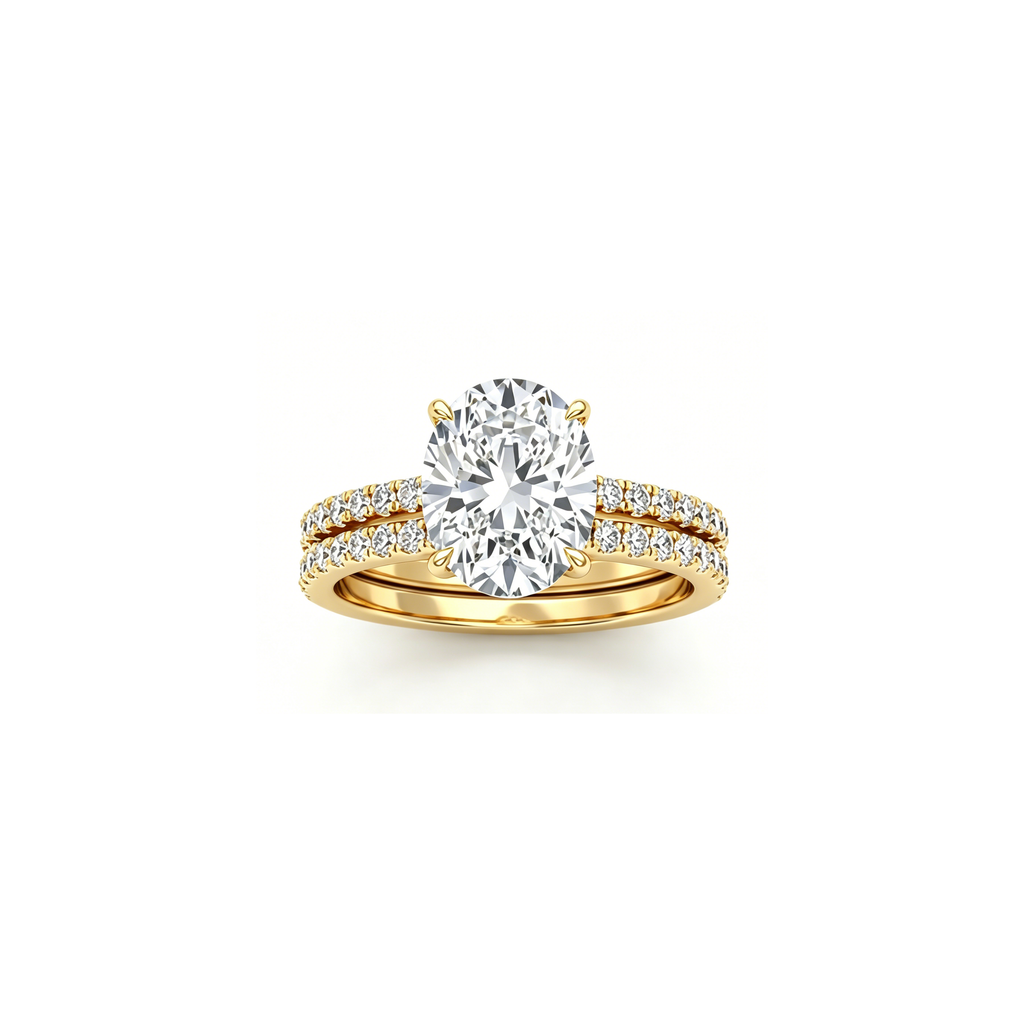 2ct Oval Stackable Ring Set (2-Piece)
