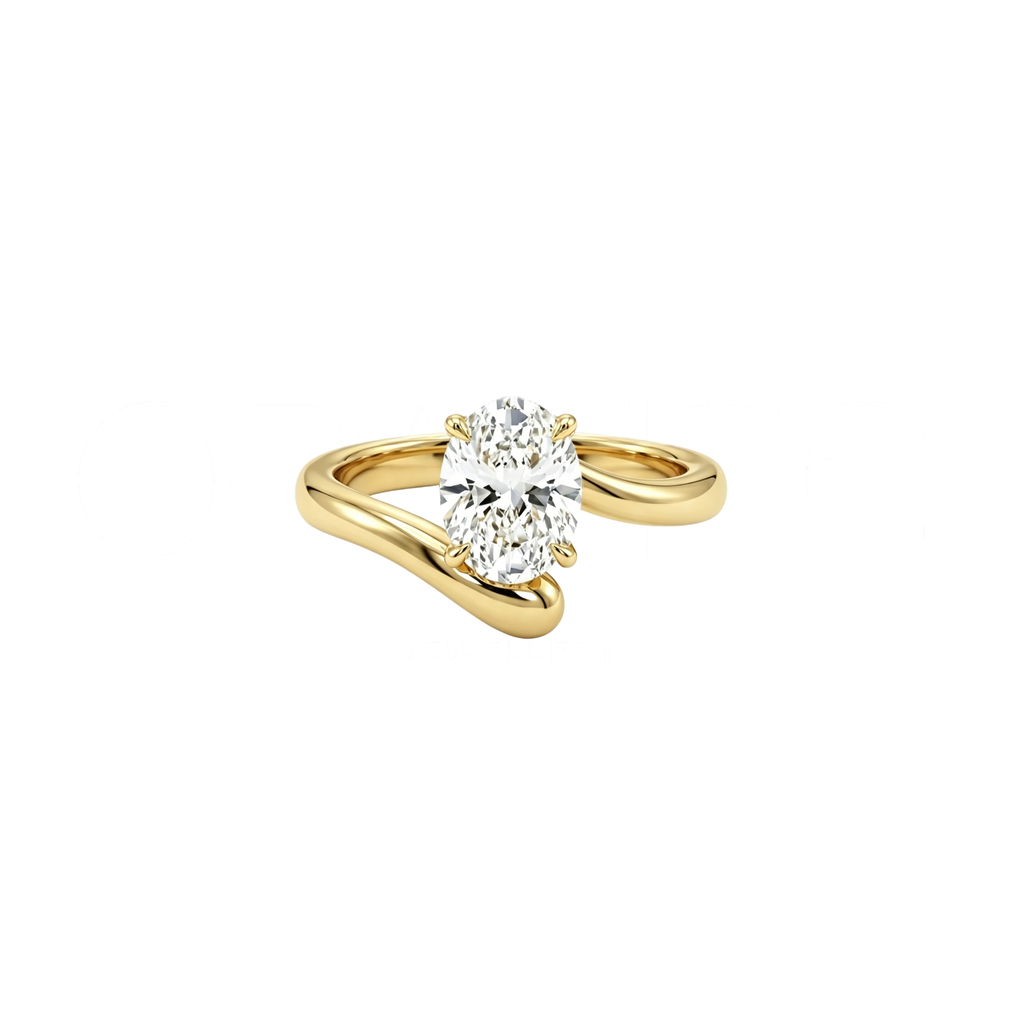 2ct Wave Oval Ring
