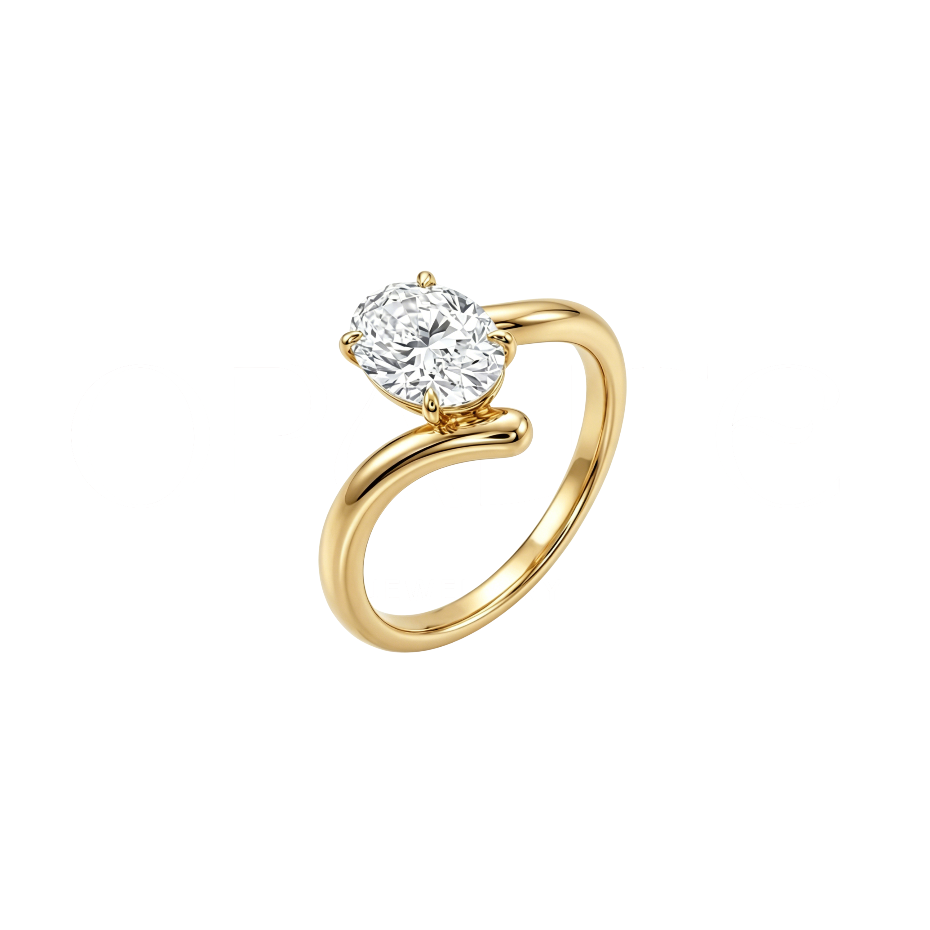 2ct Wave Oval Ring