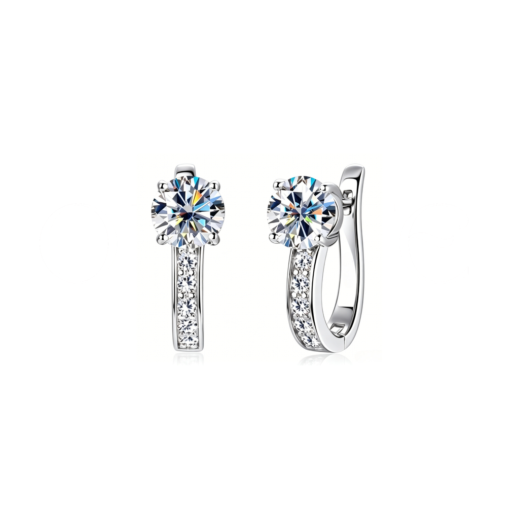 Radiant Drop Diamond Earrings