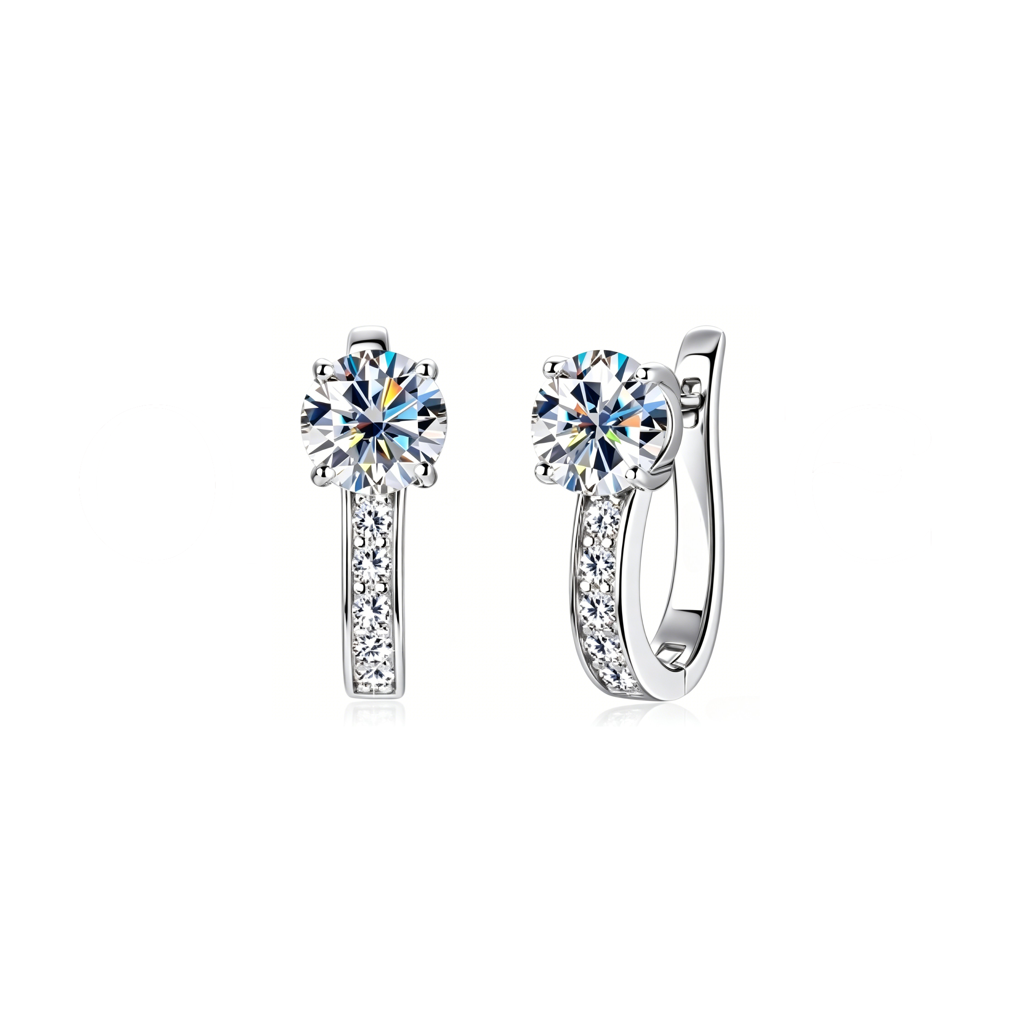 Radiant Drop Diamond Earrings