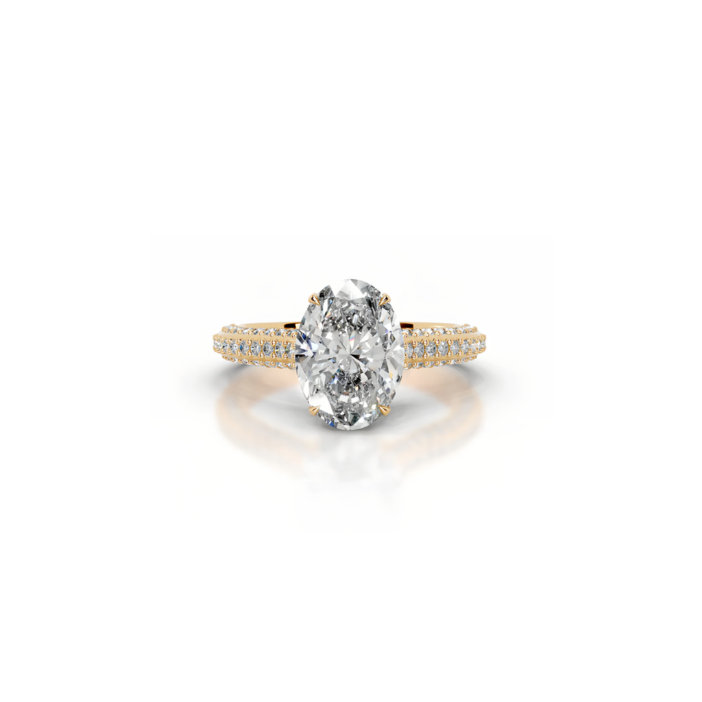 2ct Radiant Pave Eternity Ring