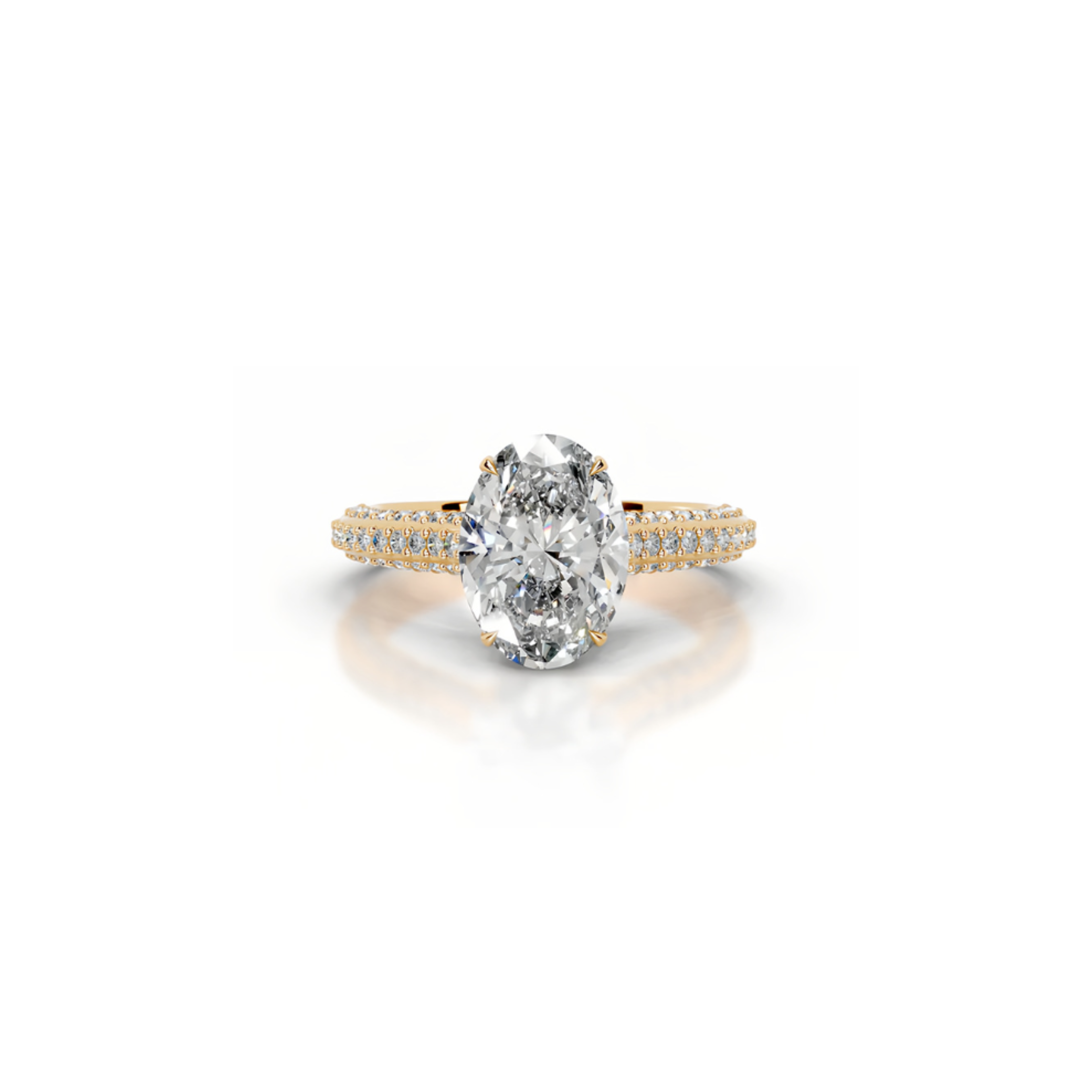2ct Radiant Pave Eternity Ring