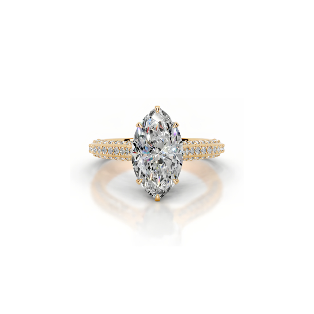2ct Radiant Pave Eternity Ring