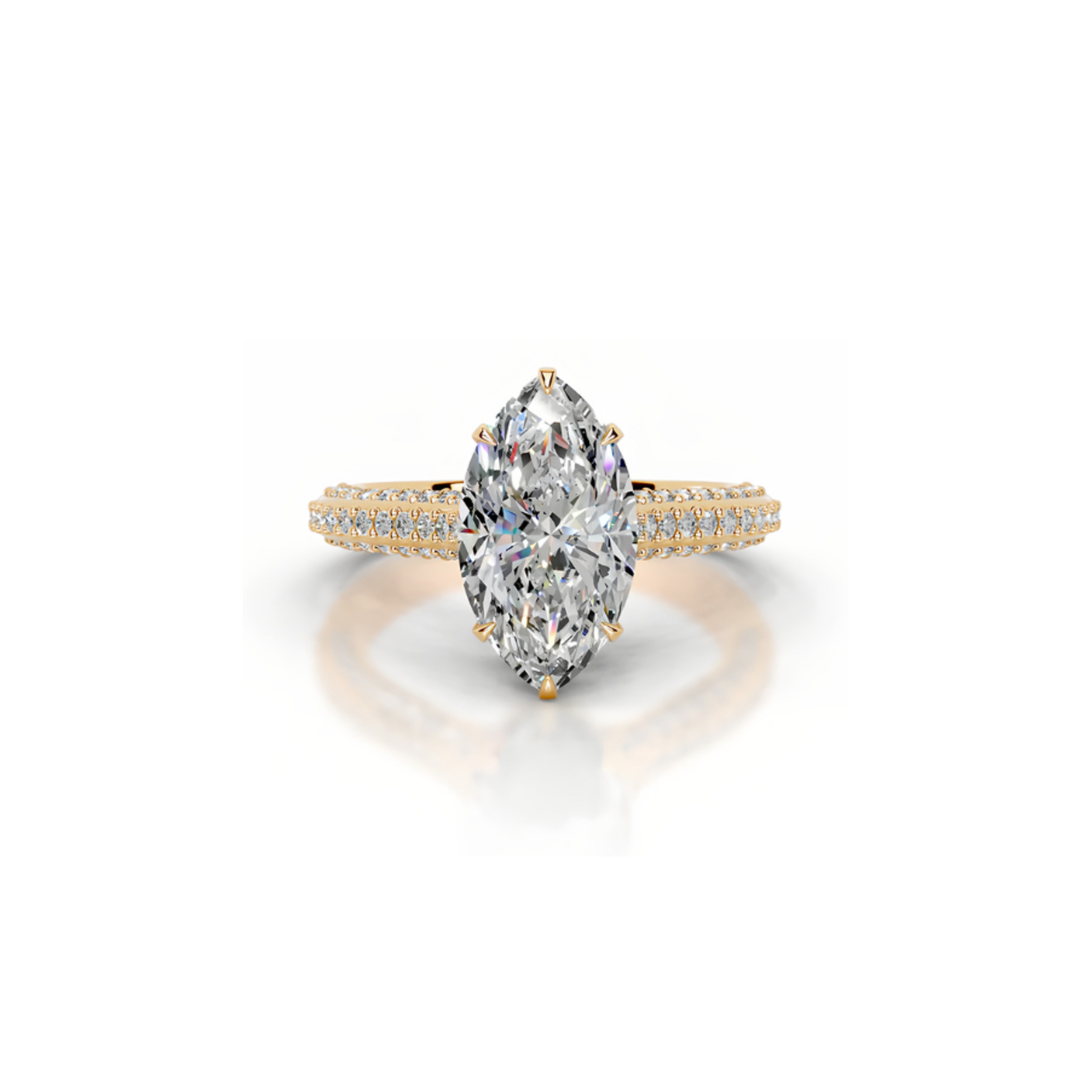 2ct Radiant Pave Eternity Ring